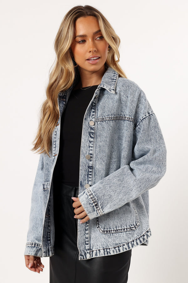 OUTERWEAR @Delana Denim Jacket - Denim