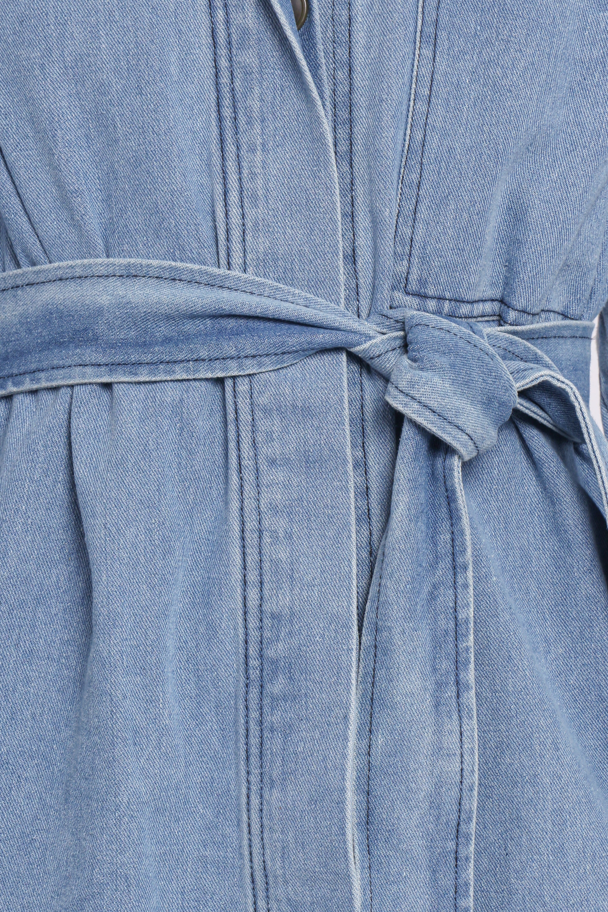 OUTERWEAR Donovan Denim Tie Jacket - Light Denim