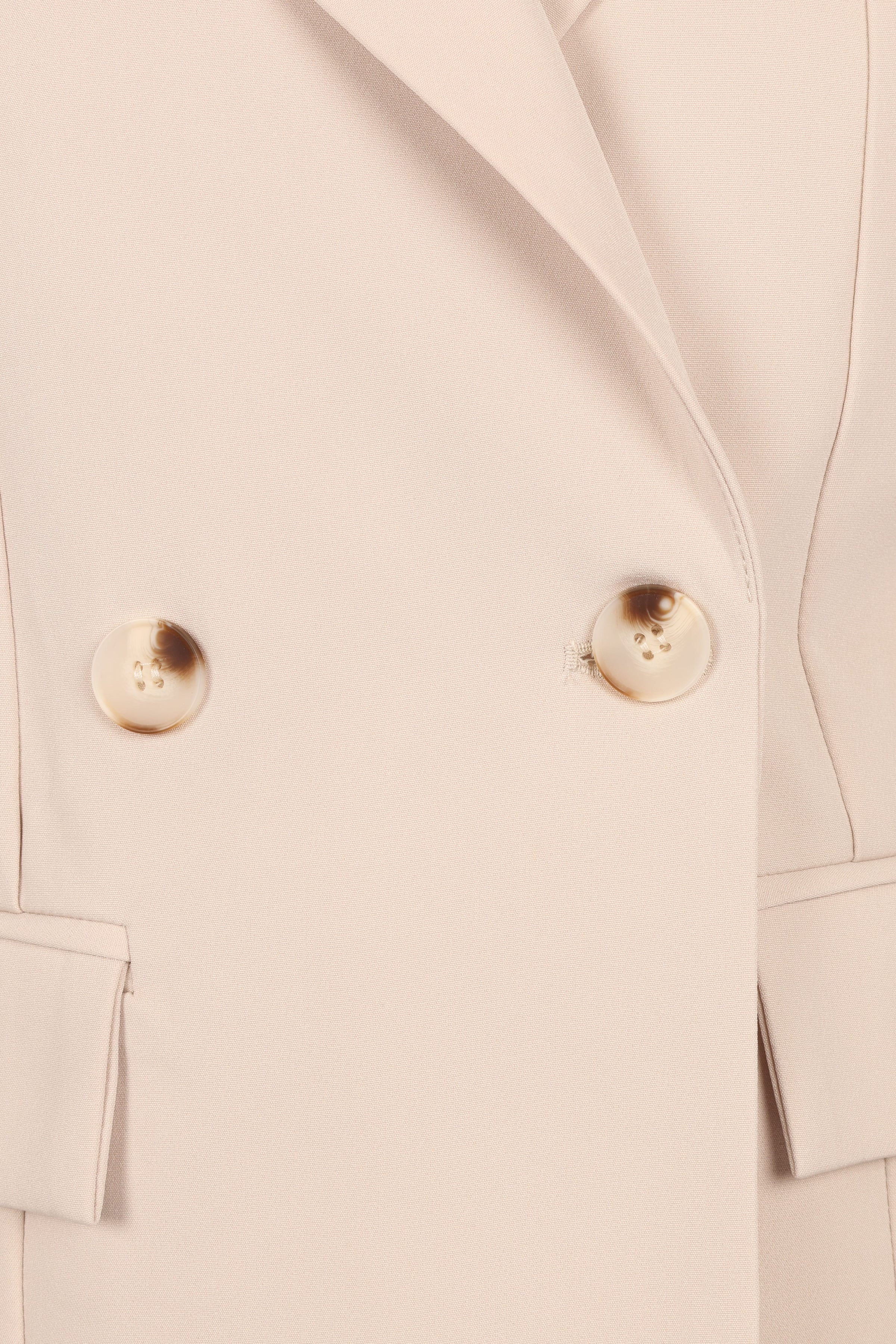 OUTERWEAR Emberley Fitted Tie Front Vest - Beige