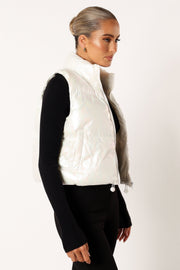 OUTERWEAR @Emory Puffer Vest - White