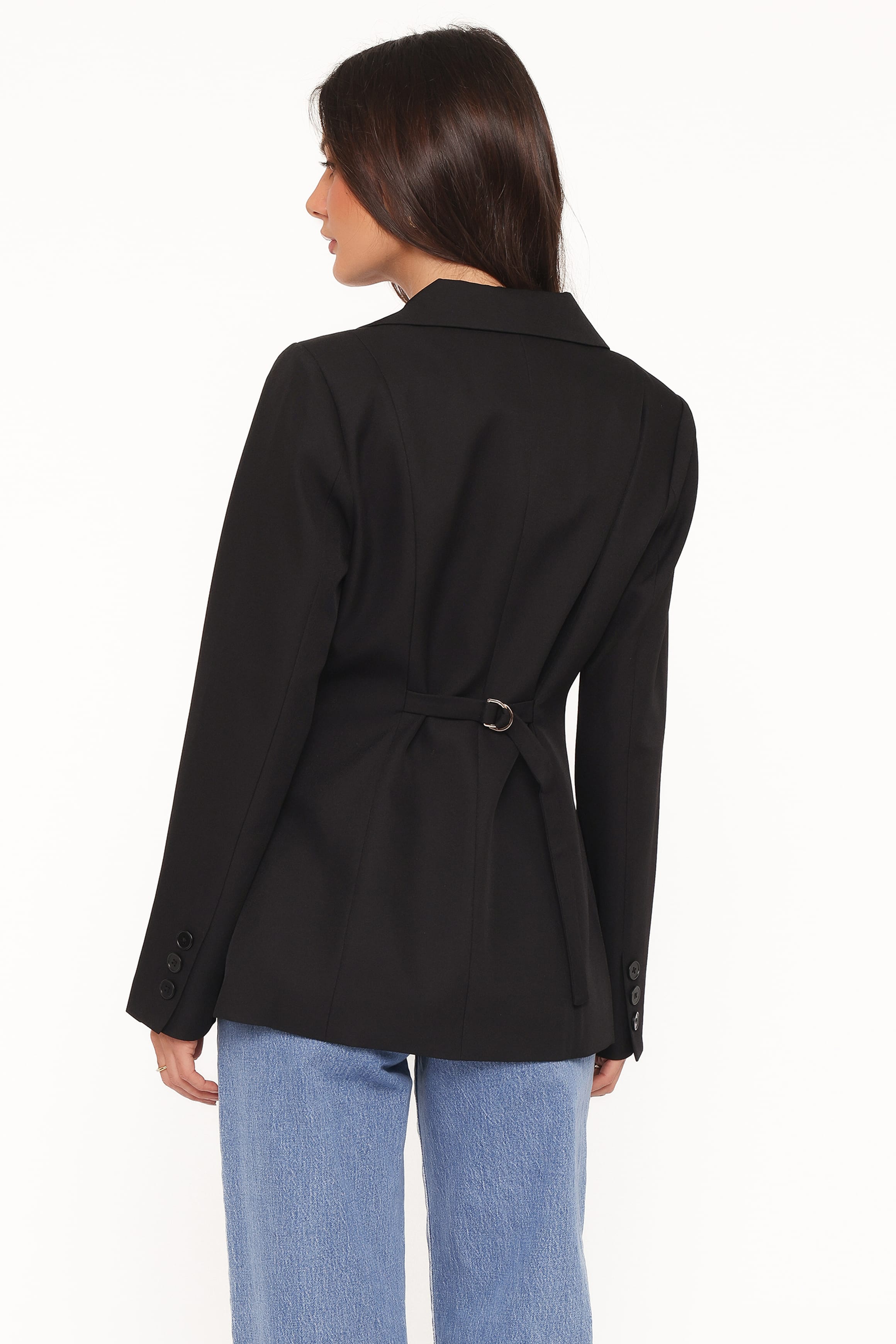 OUTERWEAR Erin Cinched Waist Blazer - Black