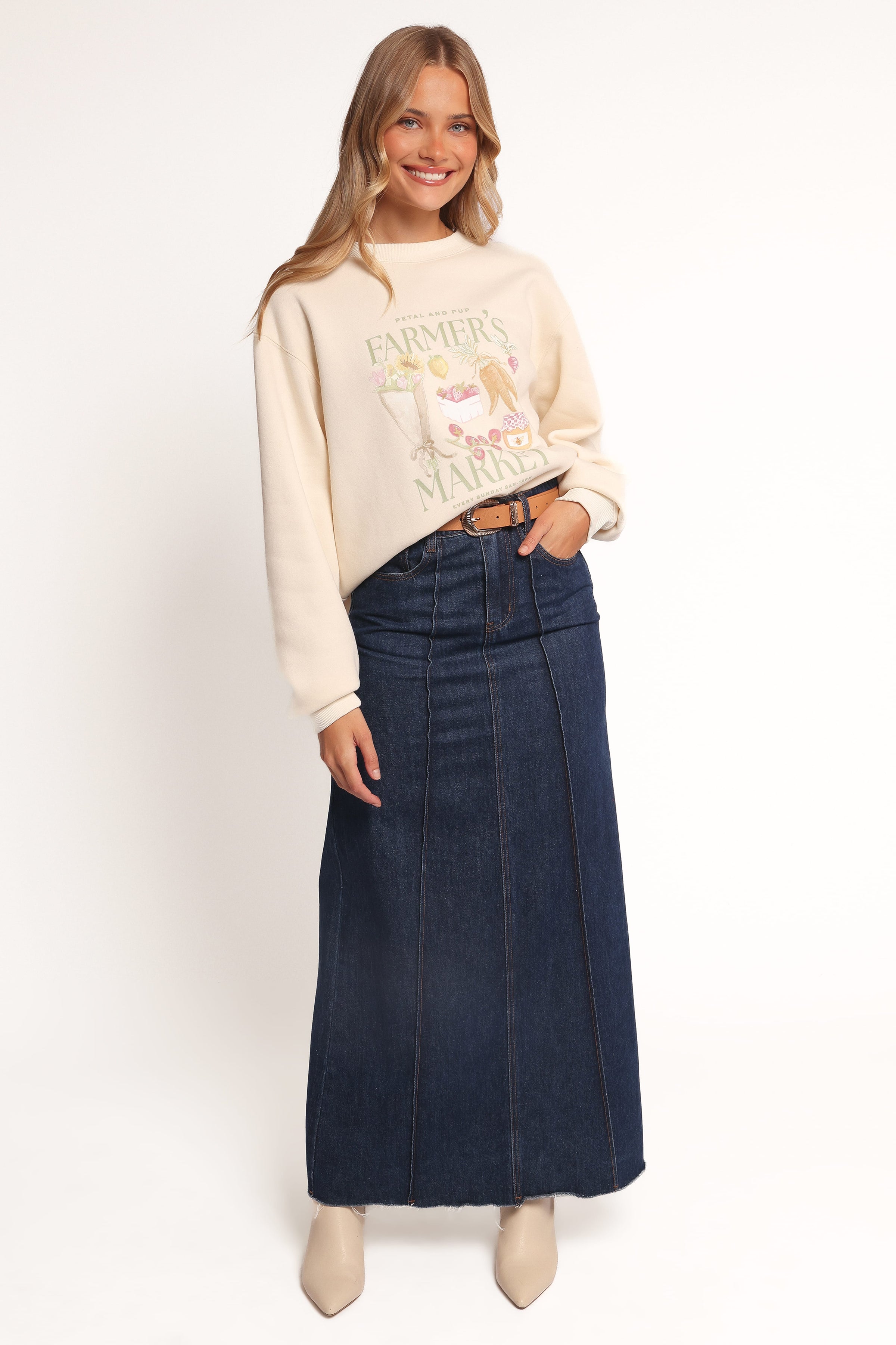 OUTERWEAR Farmers Market Sweatshirt - Cream