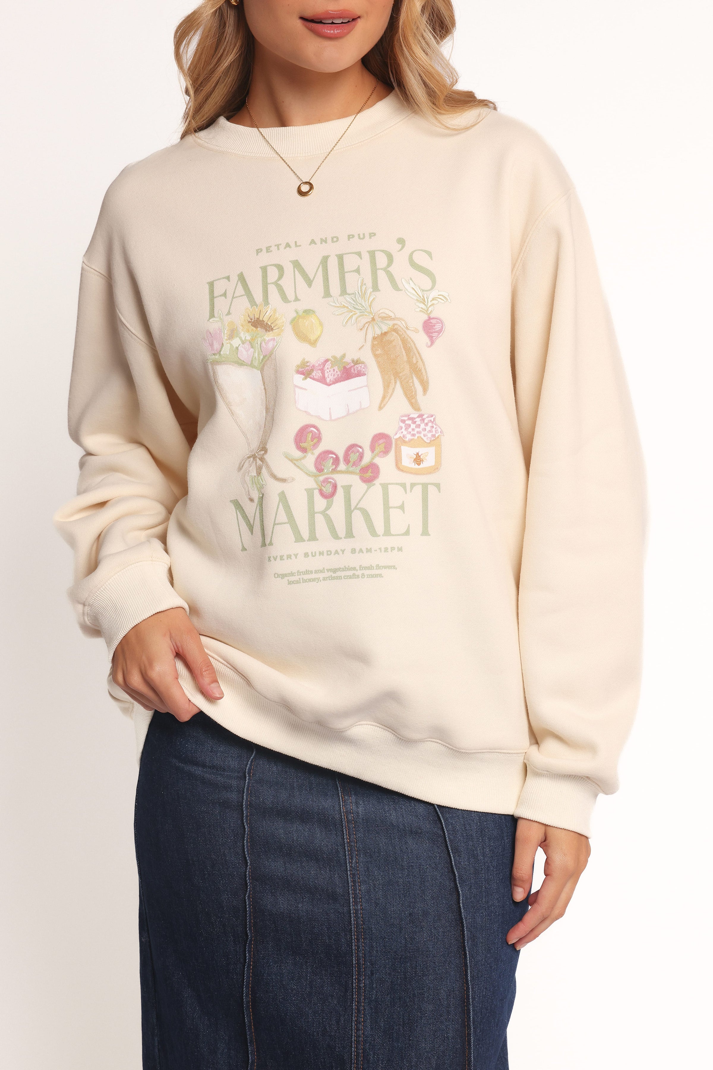 OUTERWEAR Farmers Market Sweatshirt - Cream