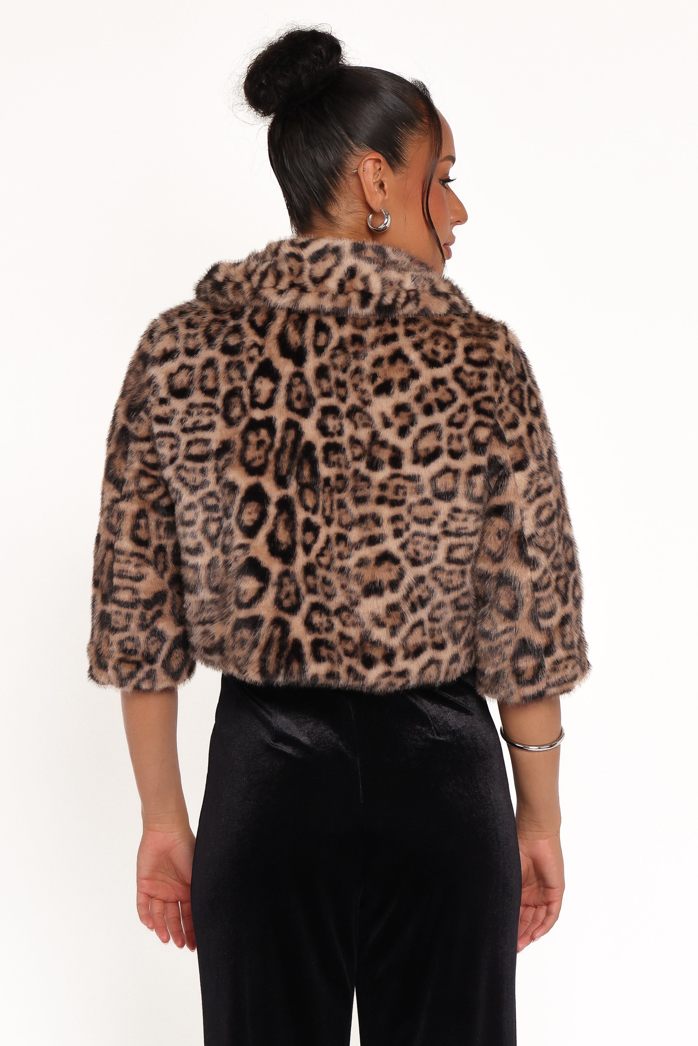 OUTERWEAR Florian Cropped Jacket - Leopard