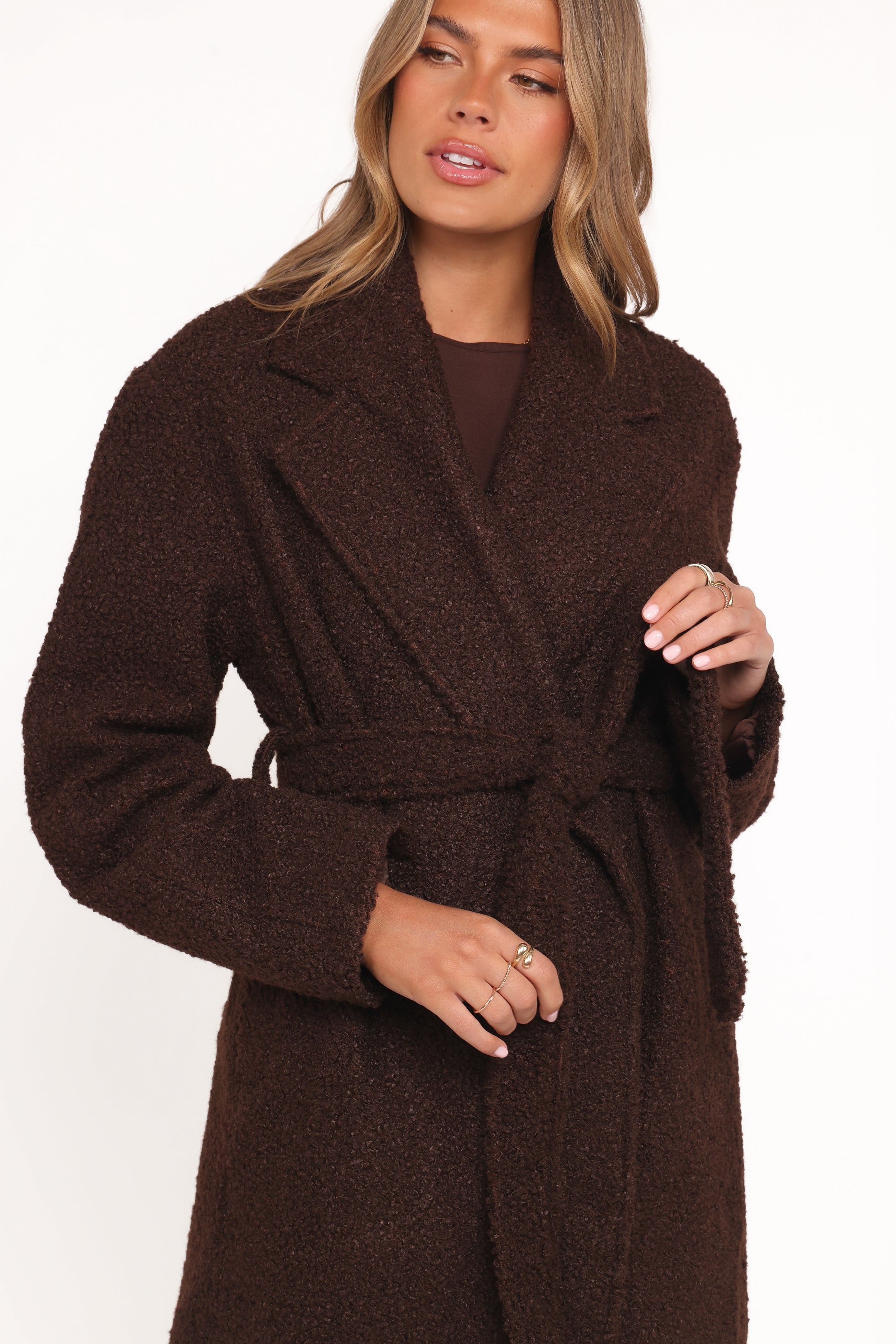 OUTERWEAR Goodie Shearling Coat - Chocolate