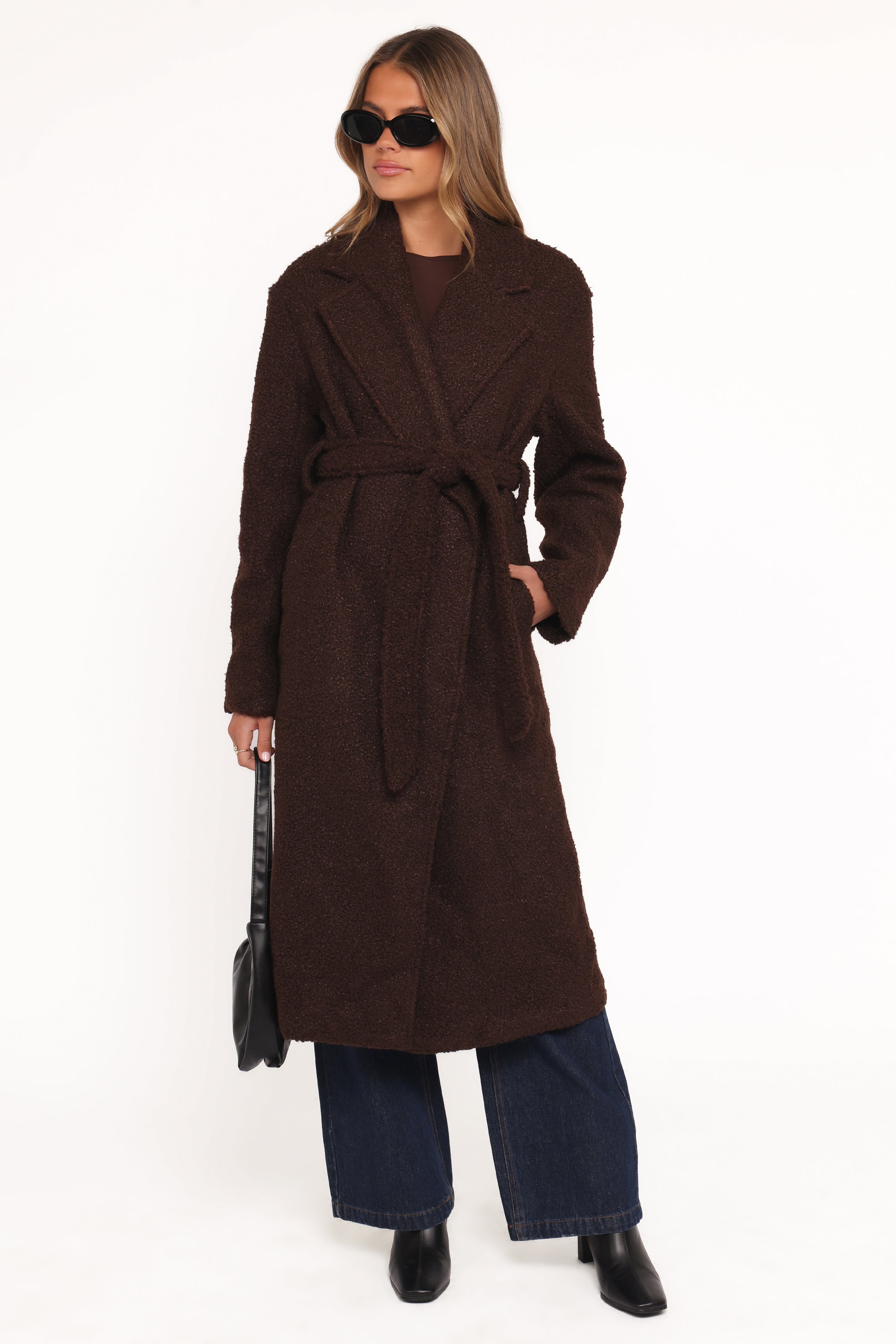 OUTERWEAR Goodie Shearling Coat - Chocolate