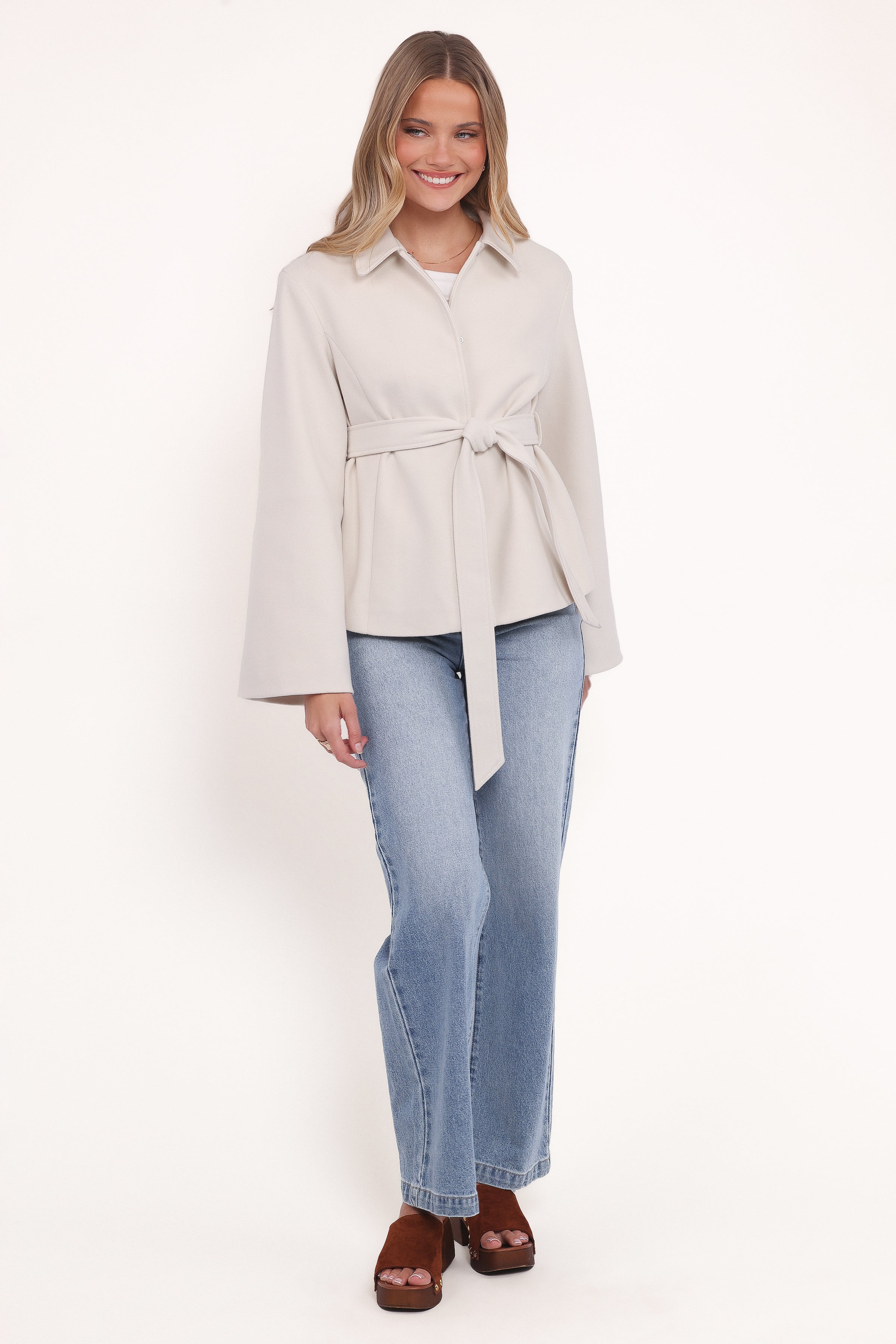 OUTERWEAR Halston Coat - Cream