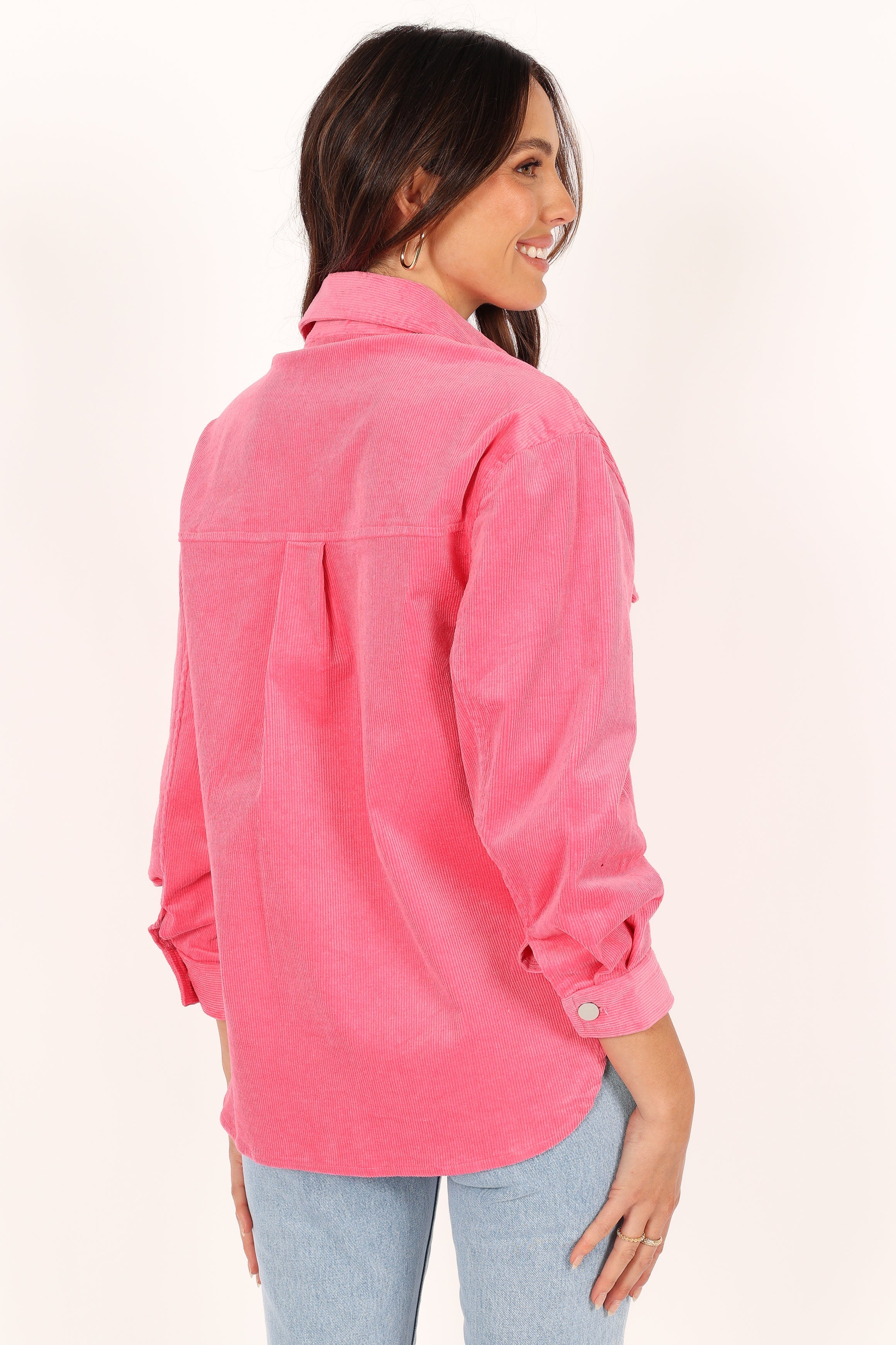 OUTERWEAR @Irena Double Pocket Shacket - Pink (waiting on bulk)