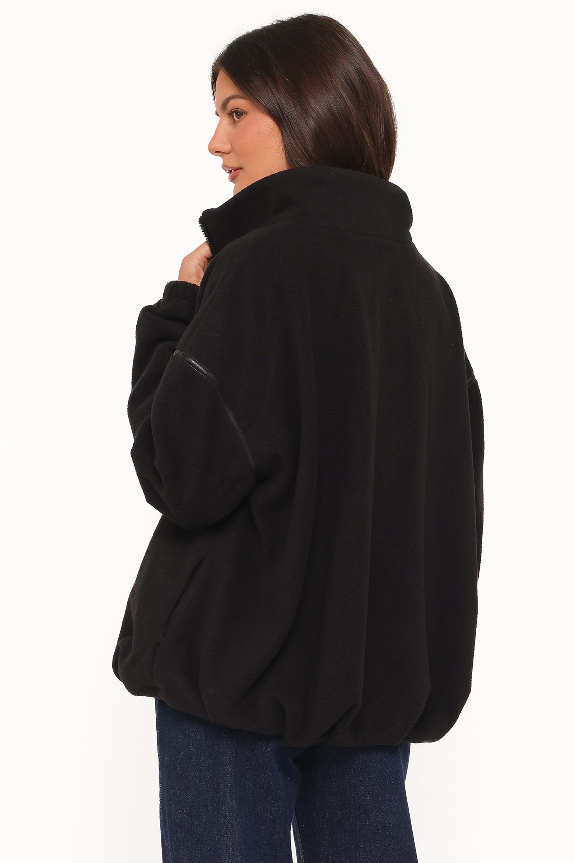 OUTERWEAR Jaydana Fleece Bomber Jacket - Black