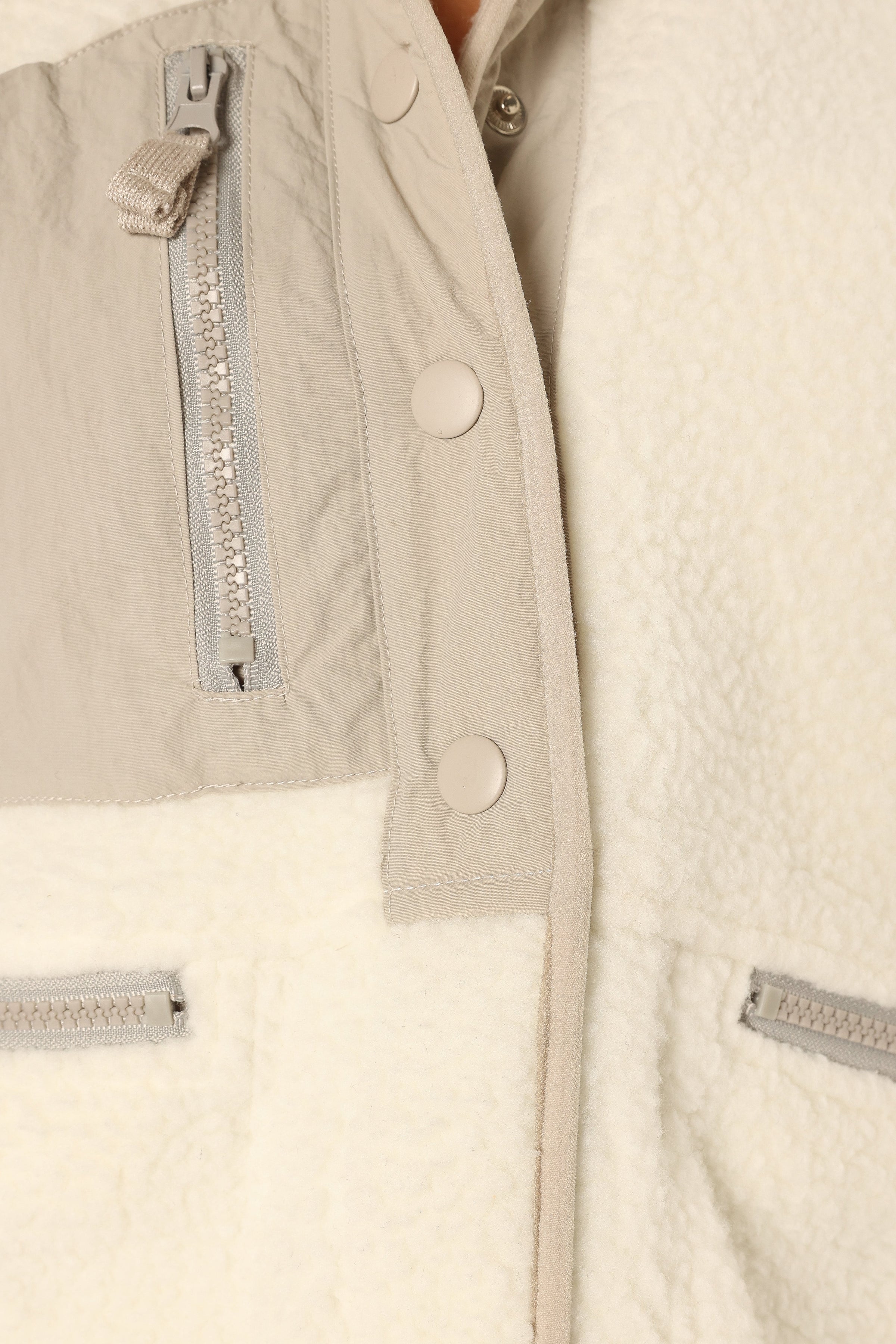 OUTERWEAR @Josephine Zip Front Jacket - Ivory