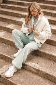 OUTERWEAR Josephine Zip Front Jacket - Ivory