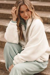 OUTERWEAR Josephine Zip Front Jacket - Ivory