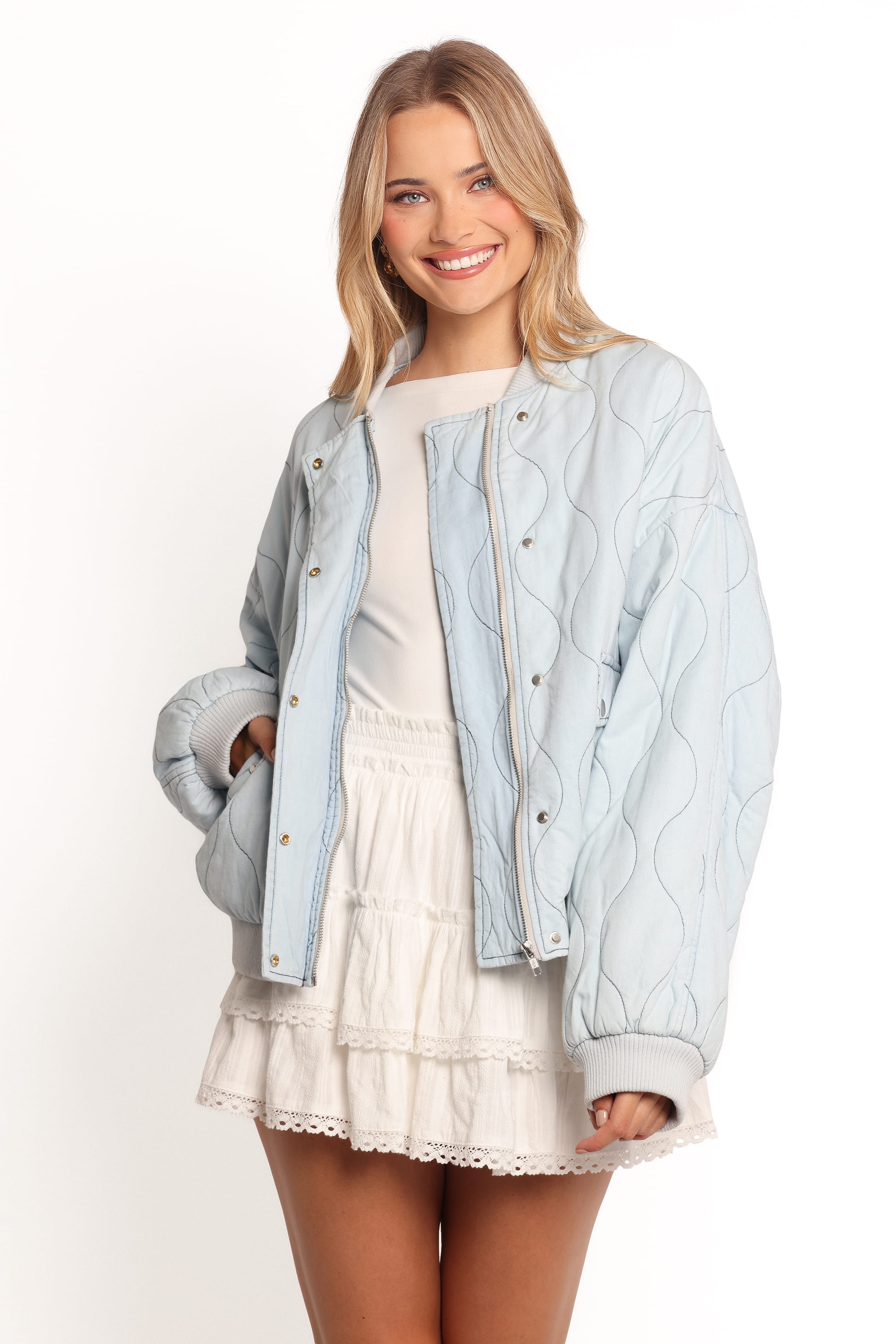 OUTERWEAR Keah Quilted Jacket - Blue