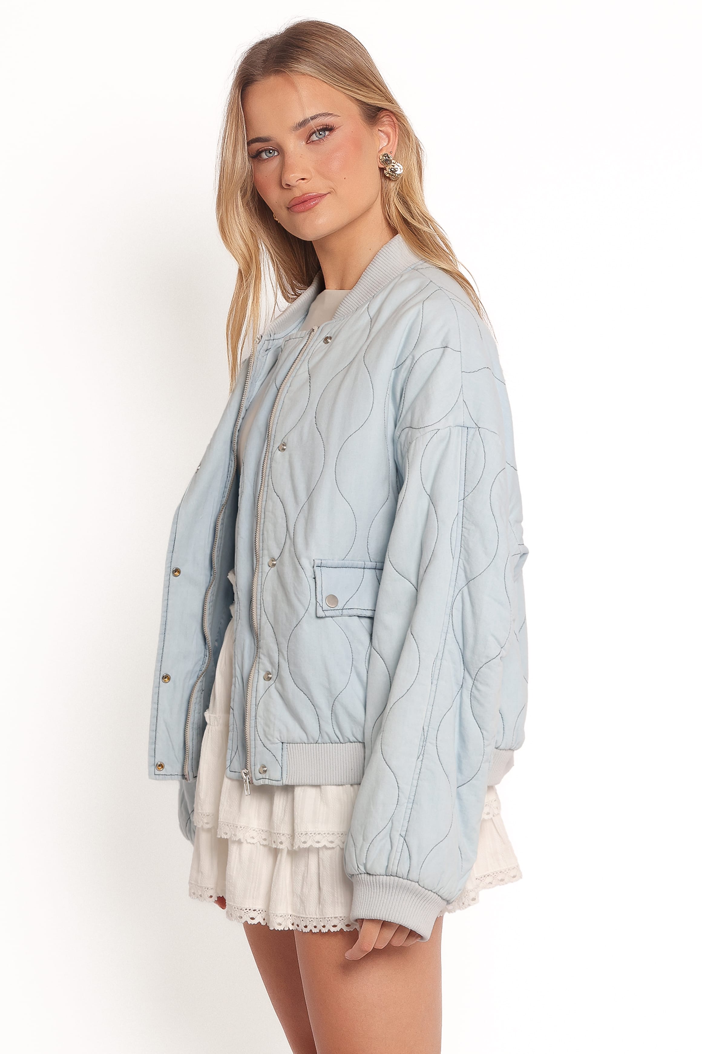 OUTERWEAR Keah Quilted Jacket - Blue