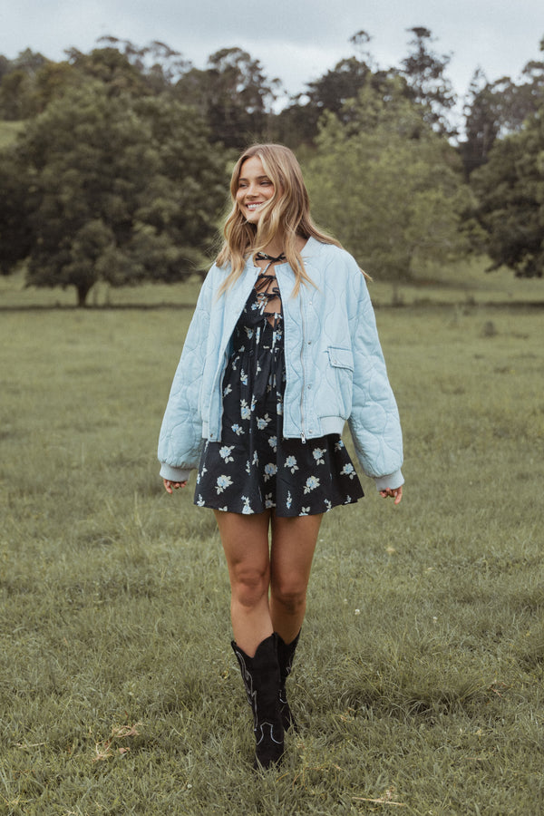 OUTERWEAR Keah Quilted Jacket - Blue