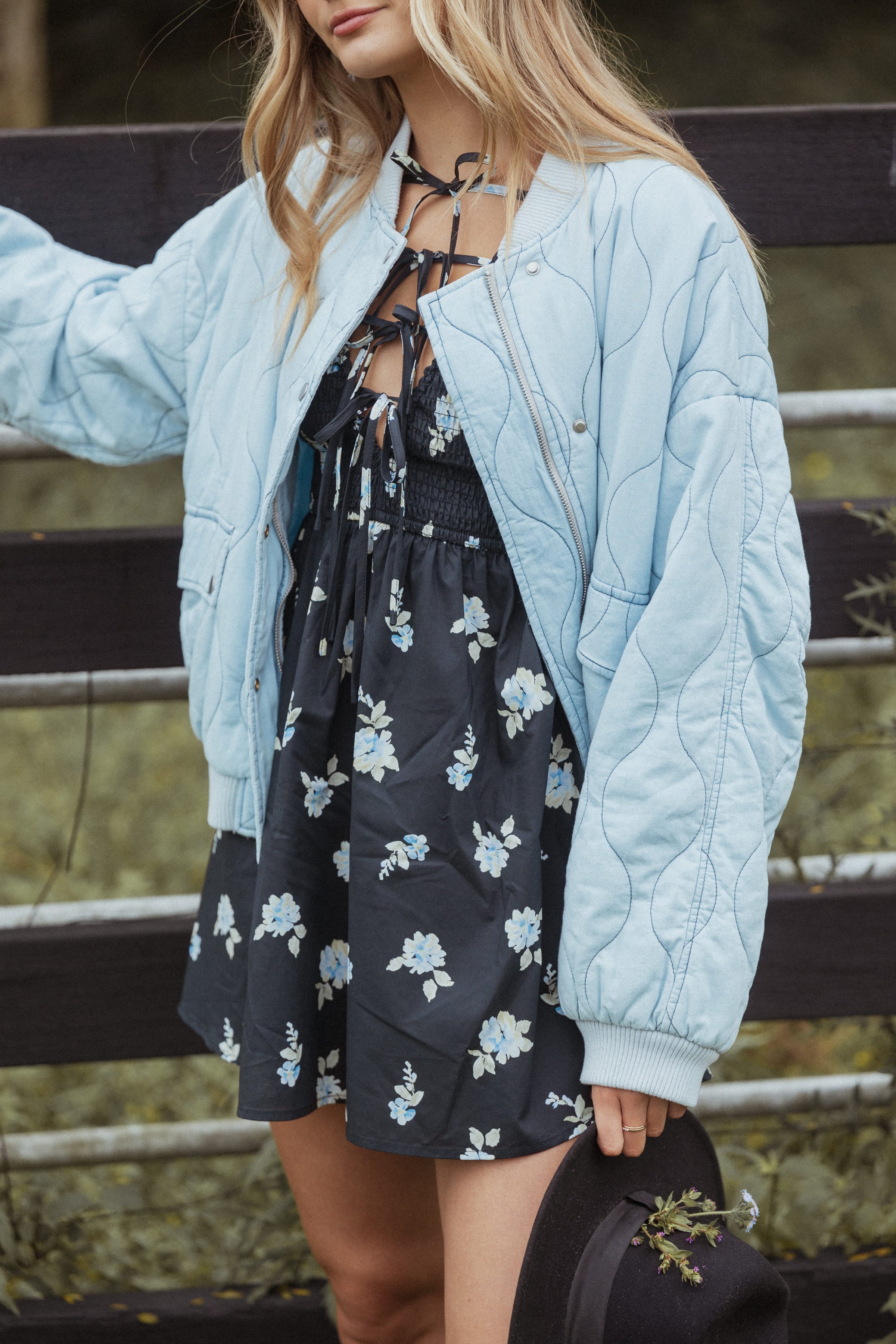OUTERWEAR Keah Quilted Jacket - Blue