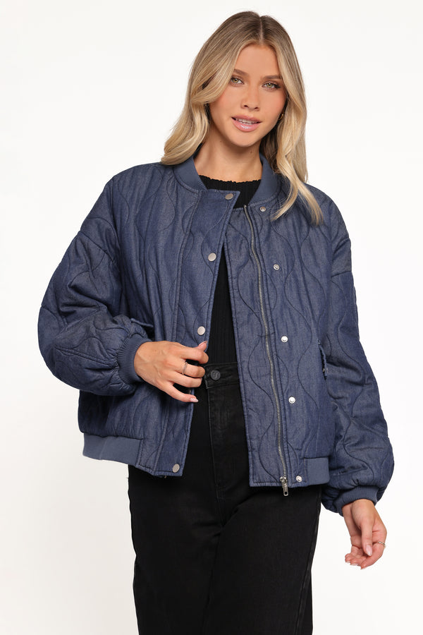 OUTERWEAR Keah Quilted Jacket - Navy