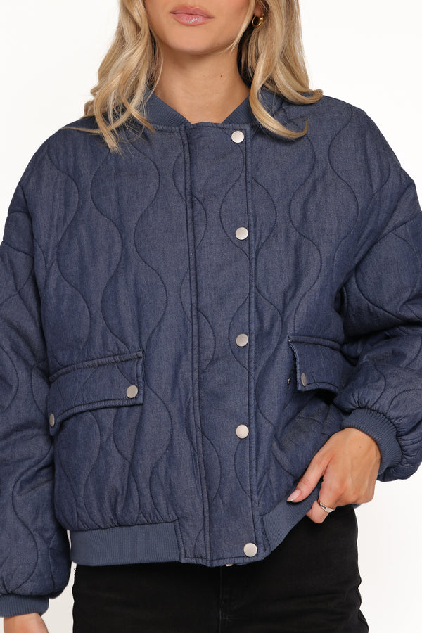 OUTERWEAR Keah Quilted Jacket - Navy