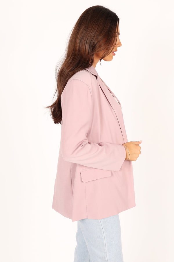 Outerwear Keeley Button Front Blazer - Blush