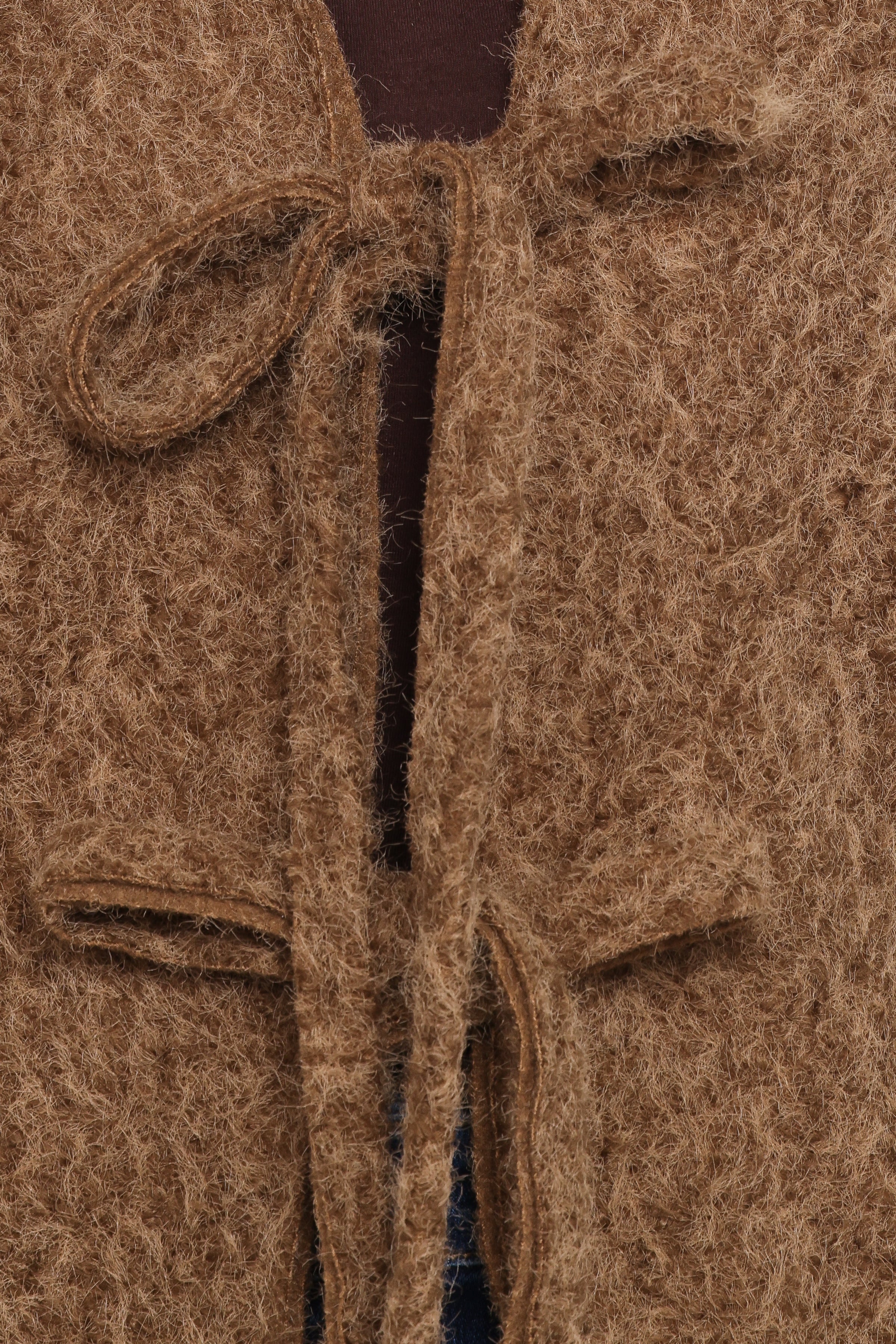 OUTERWEAR Kimmy Bow Oversized Cardigan - Moss