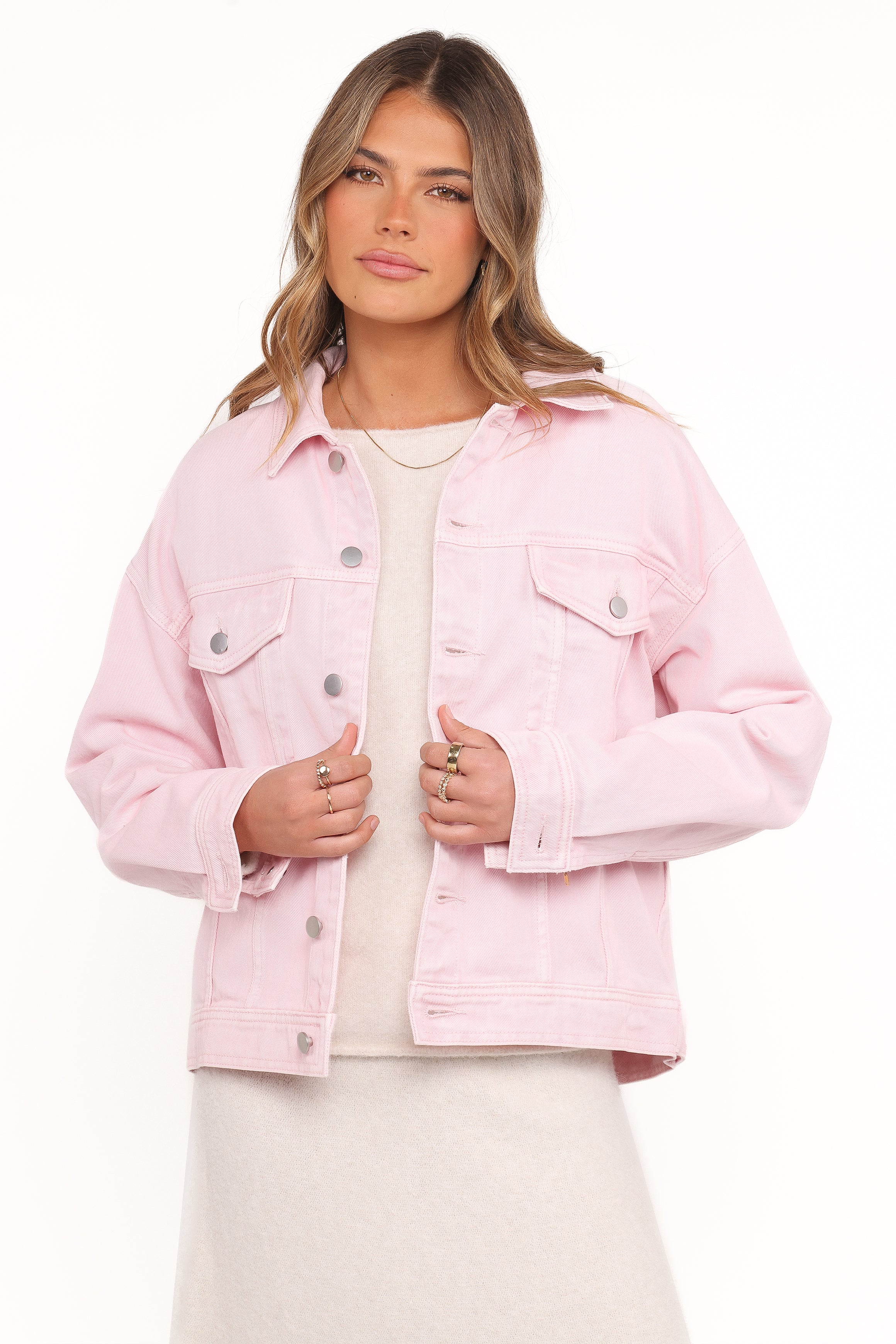 OUTERWEAR Larosa Denim Jacket - Dusty Pink