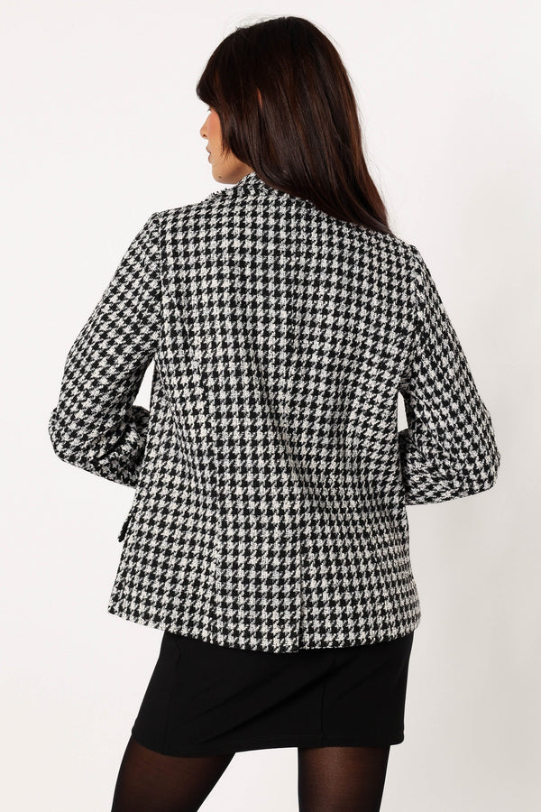 OUTERWEAR @Leighton Houndstooth Blazer - Cream