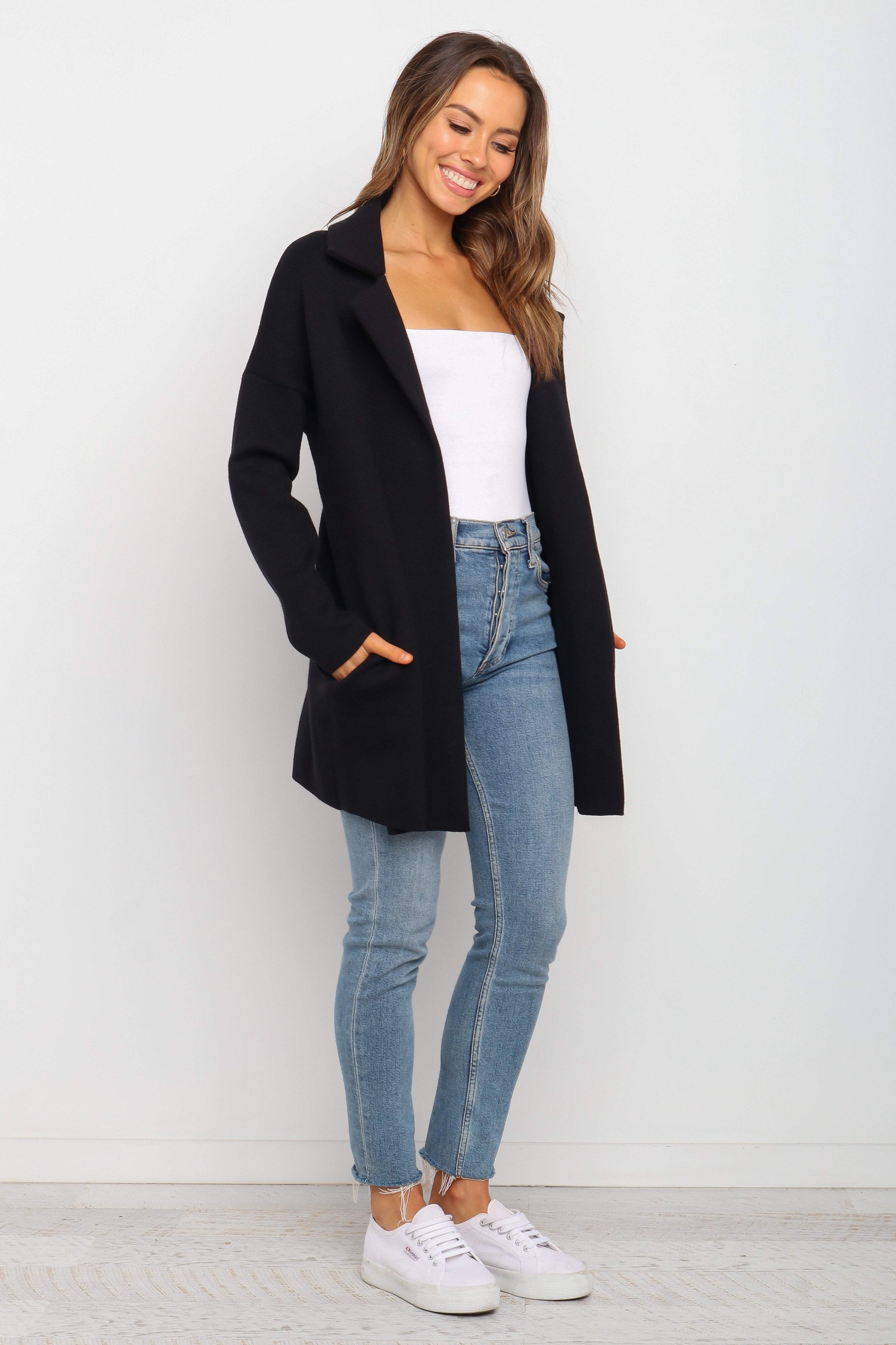 OUTERWEAR Lenore Coatigan - Black