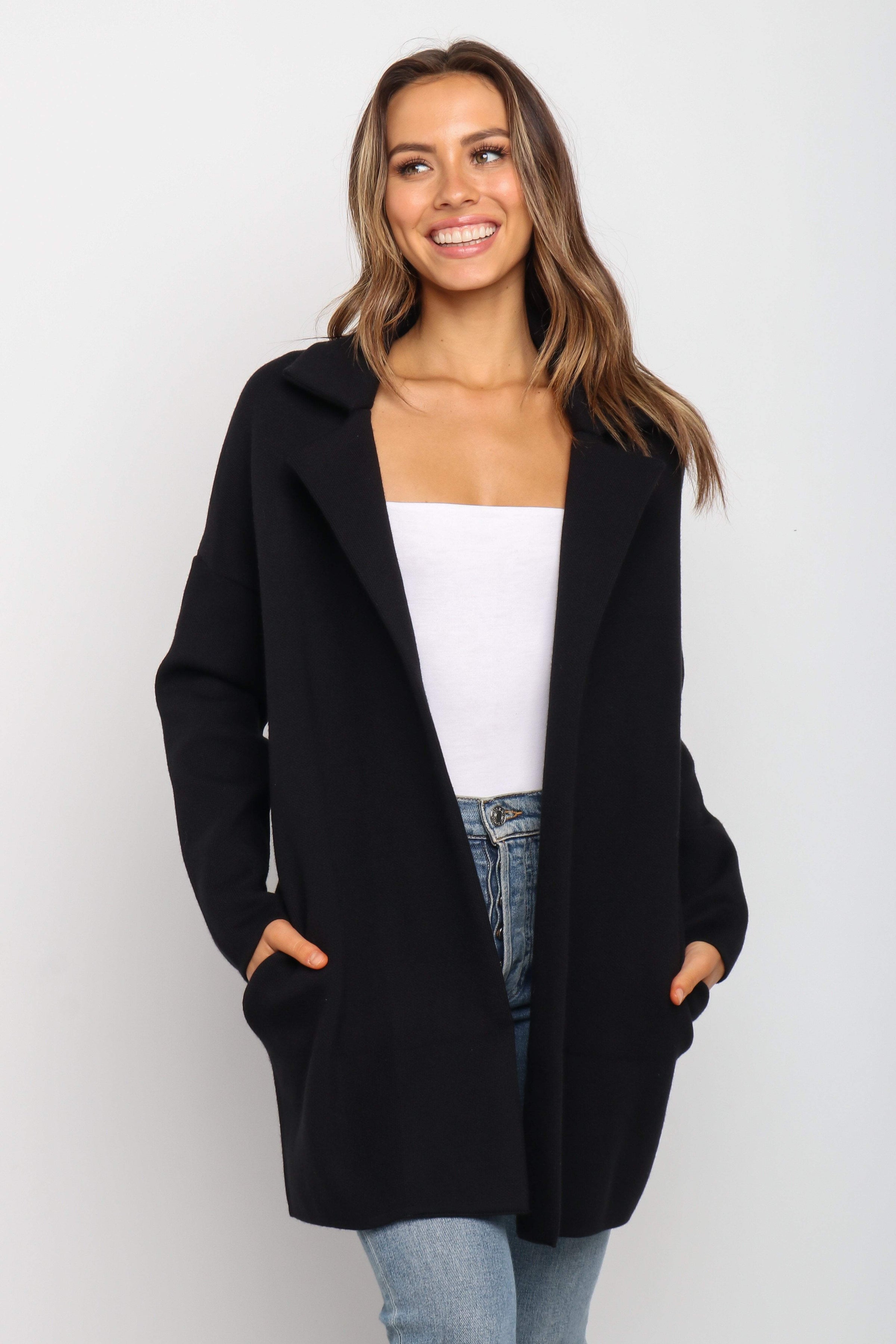 OUTERWEAR Lenore Coatigan - Black S/M