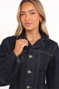 OUTERWEAR Luchia Denim Jacket - Dark Indigo