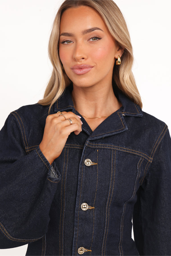 OUTERWEAR Luchia Denim Jacket - Dark Indigo