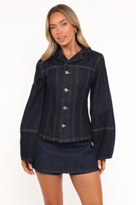 OUTERWEAR Luchia Denim Jacket - Dark Indigo