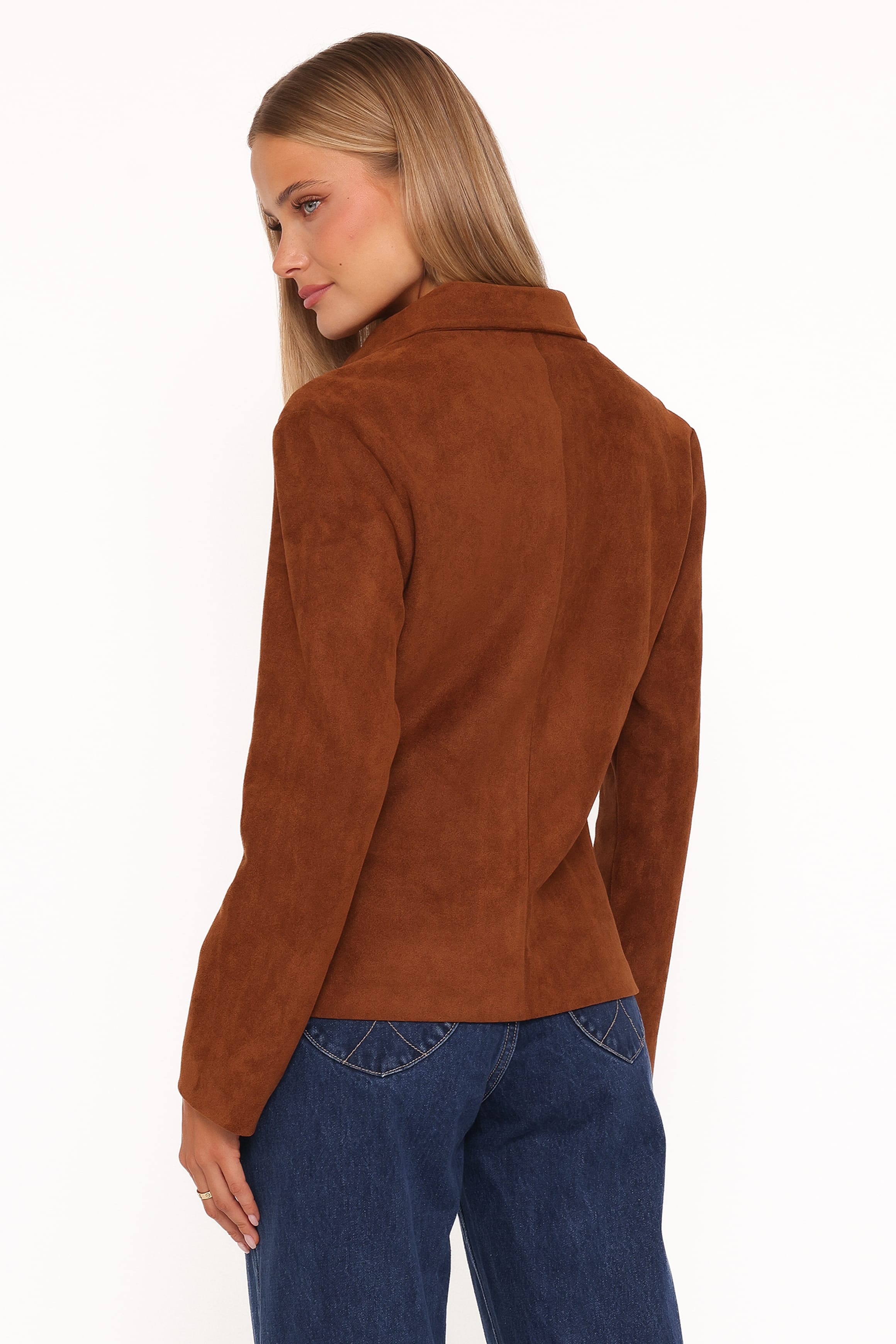 OUTERWEAR Mahlee Faux Suede Shacket - Copper Tan