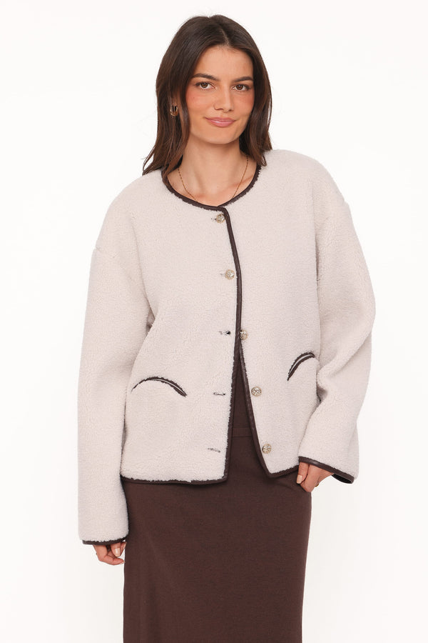 OUTERWEAR Marlie Sherpa Jacket - Cream
