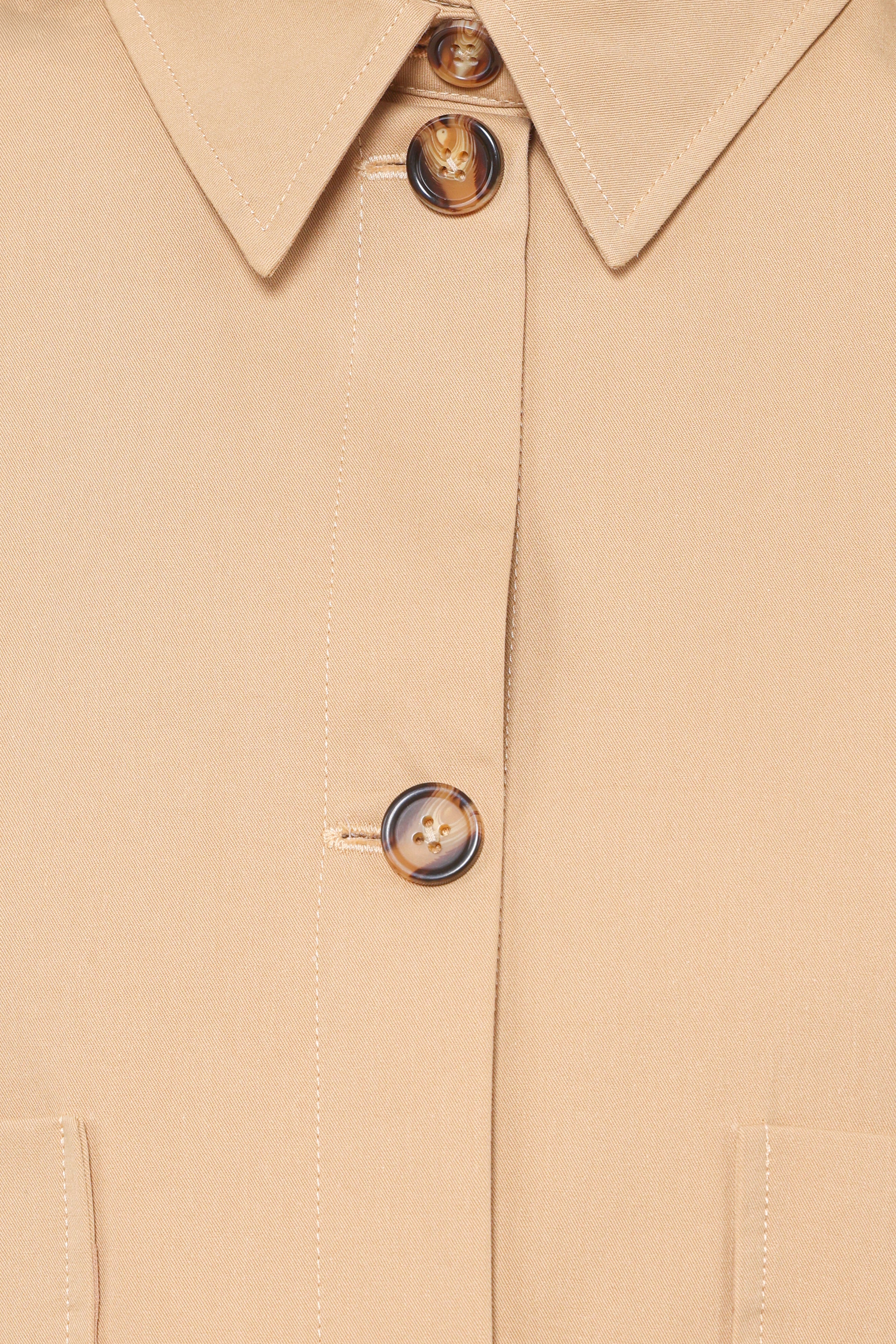 OUTERWEAR Mattie Cropped Trucker Jacket - Taupe