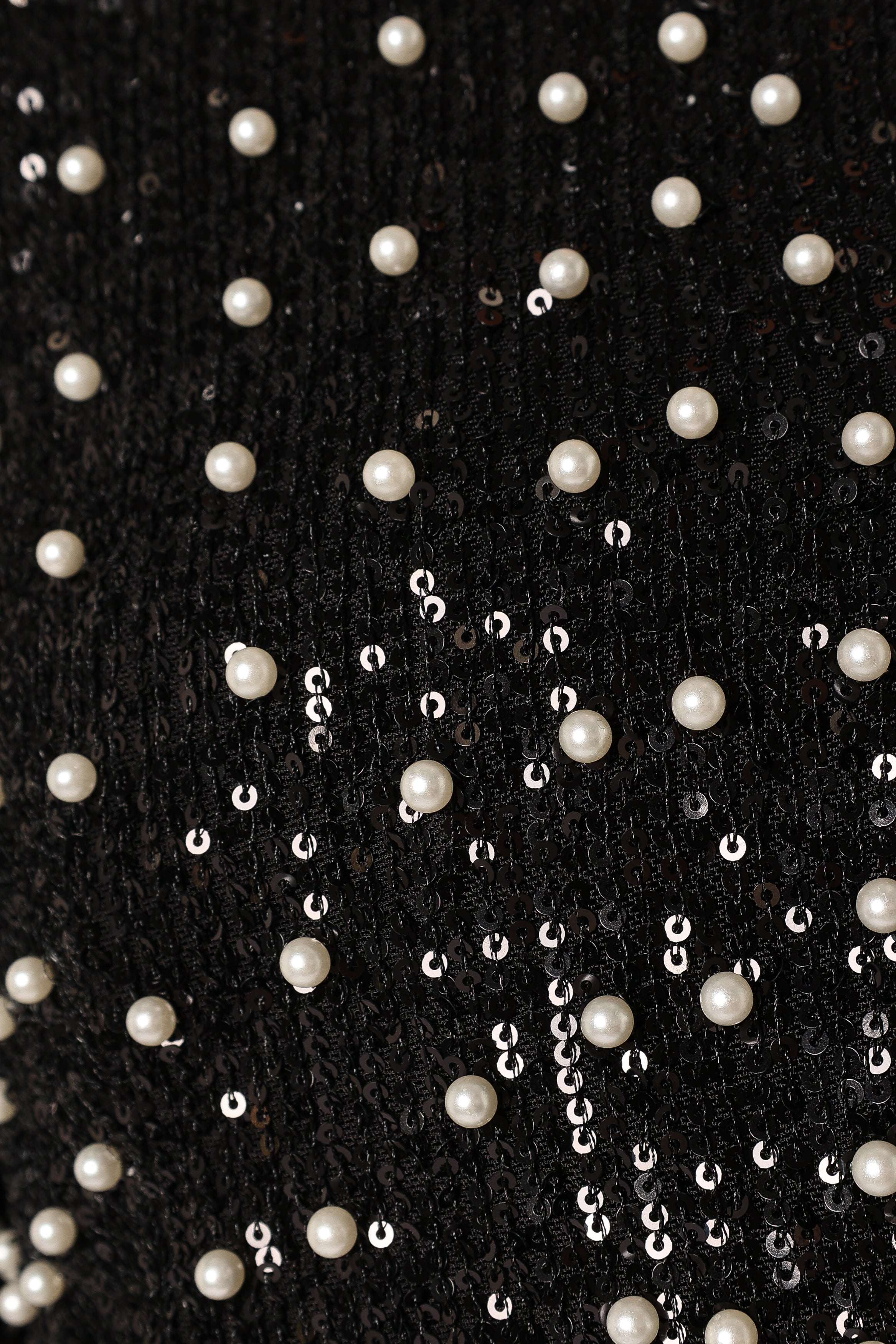 OUTERWEAR Monica All Over Pearl Crop Jacket - Black