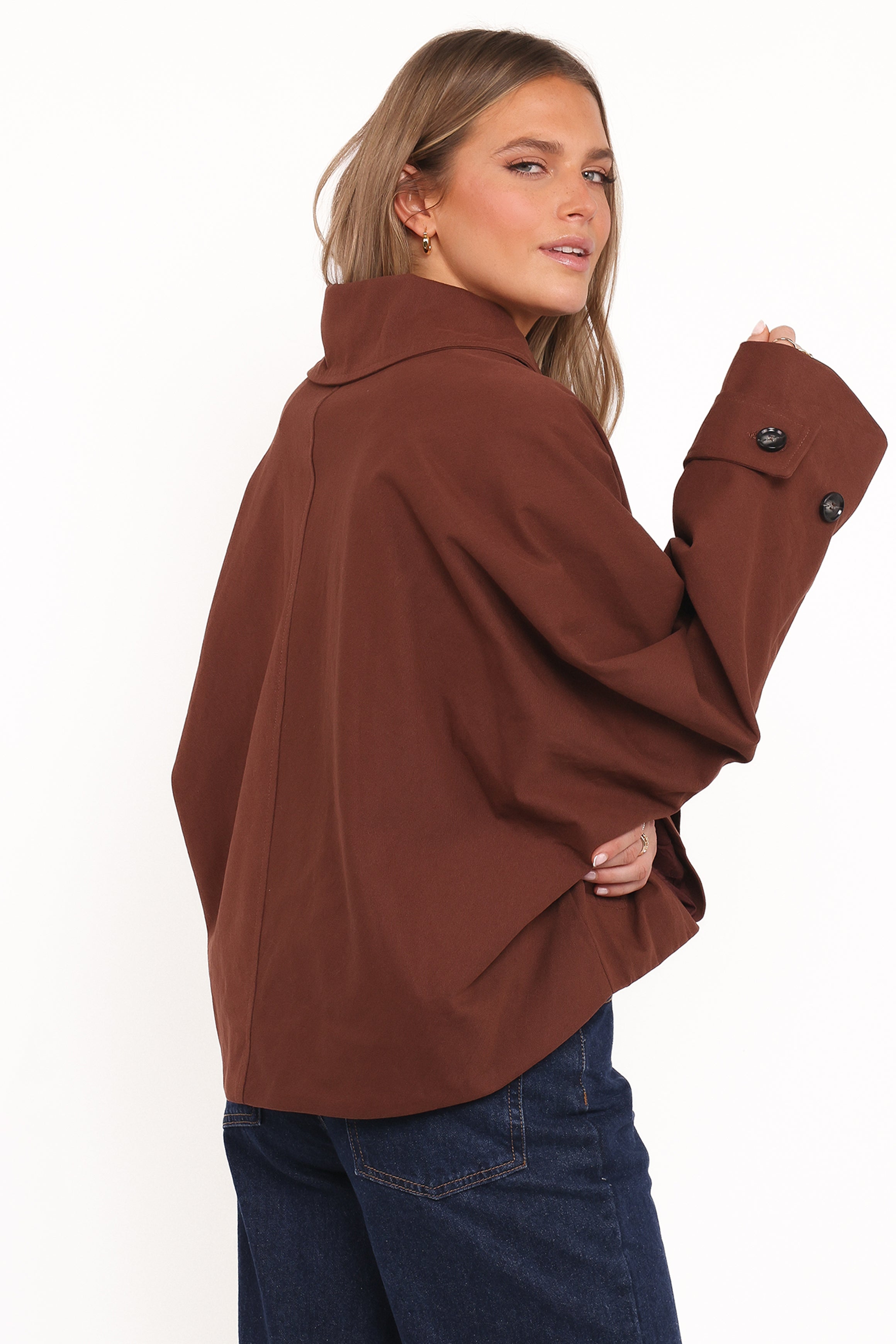 OUTERWEAR Notion Cropped Trench - Espresso