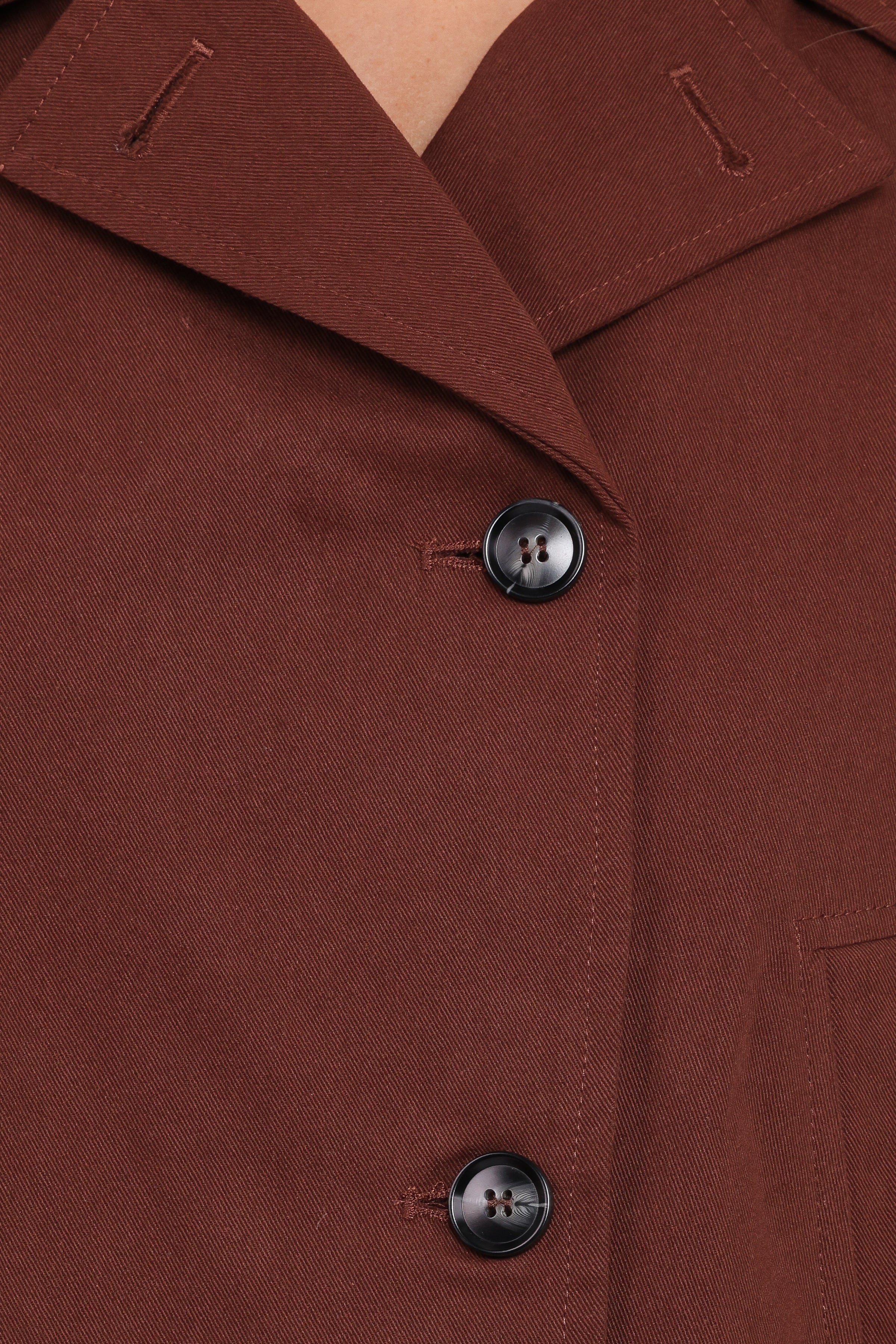 OUTERWEAR Notion Cropped Trench - Espresso