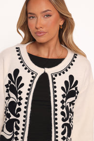OUTERWEAR Oliver Floral Embroidered Jacket - Cream