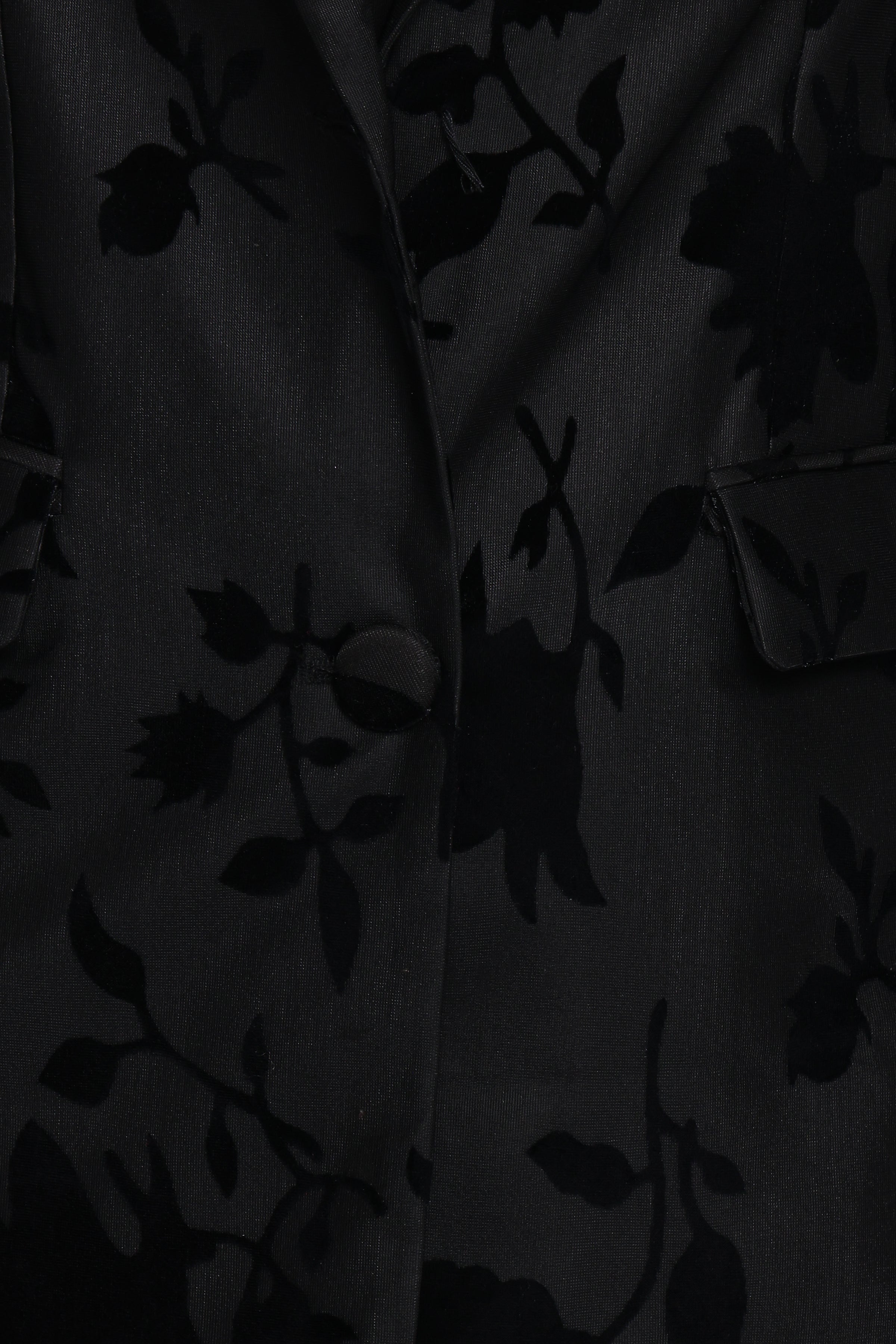 OUTERWEAR Ollie Burnout Blazer - Black Velvet