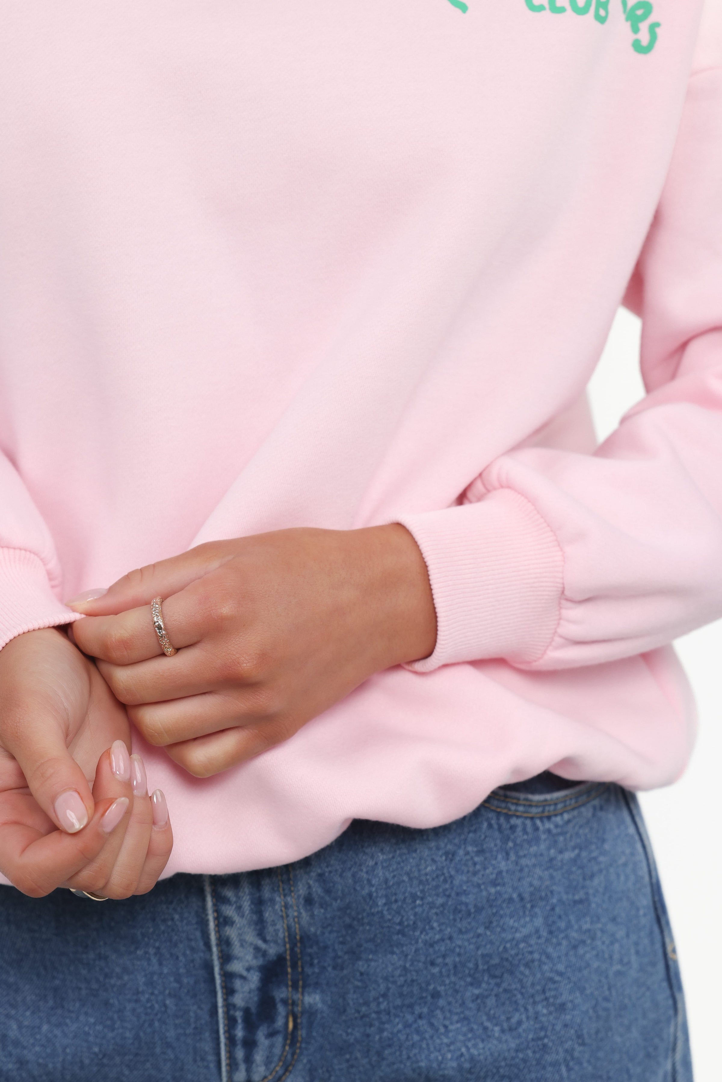 OUTERWEAR Pasta Lovers Club Graphic Sweater - Pink