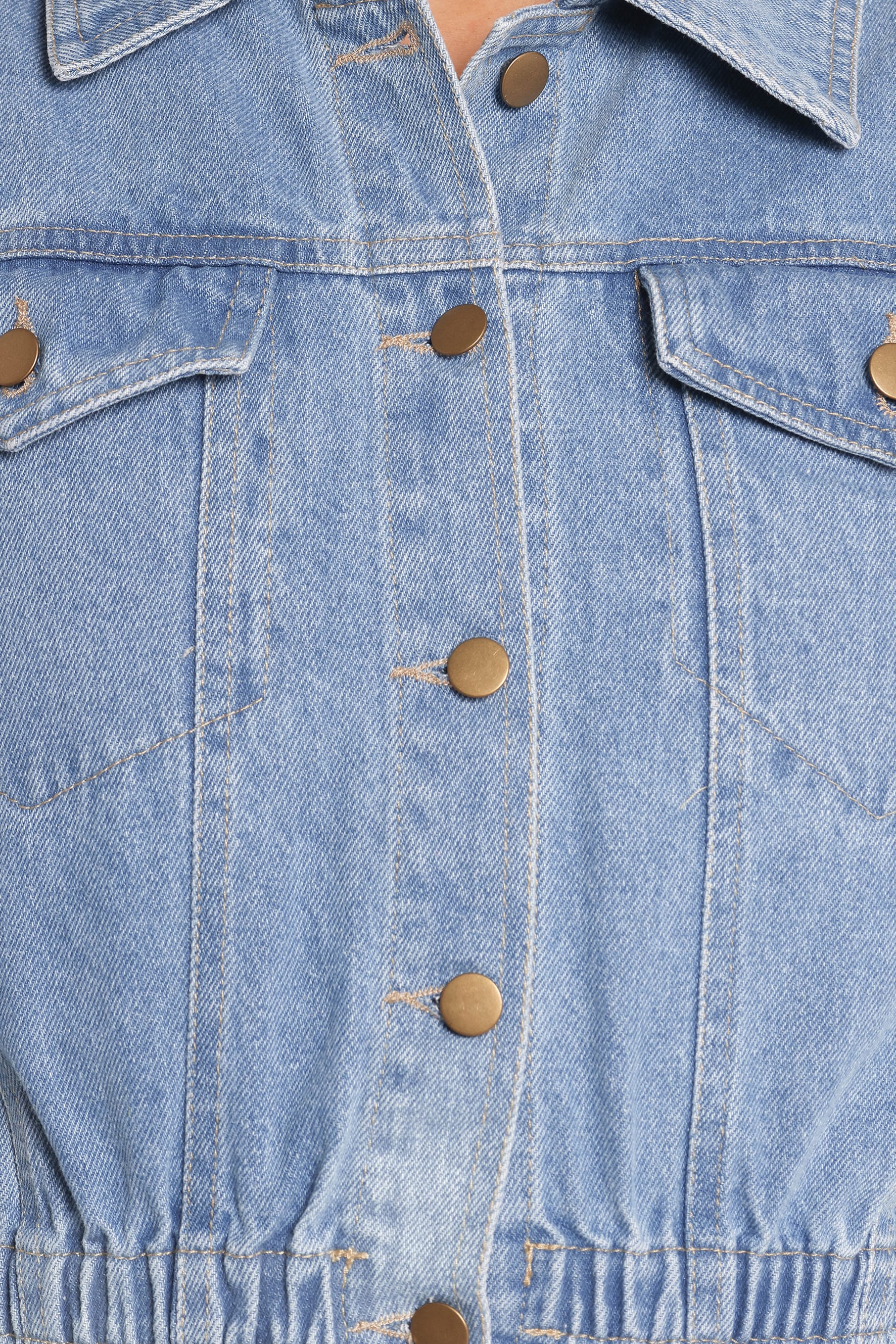 OUTERWEAR Raine Peplum Denim Jacket - Denim
