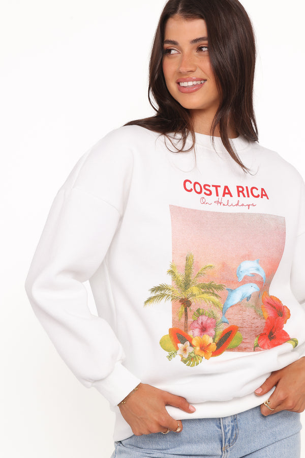 OUTERWEAR Ravello Costa Rica Sweatshirt - White