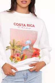 OUTERWEAR Ravello Costa Rica Sweatshirt - White