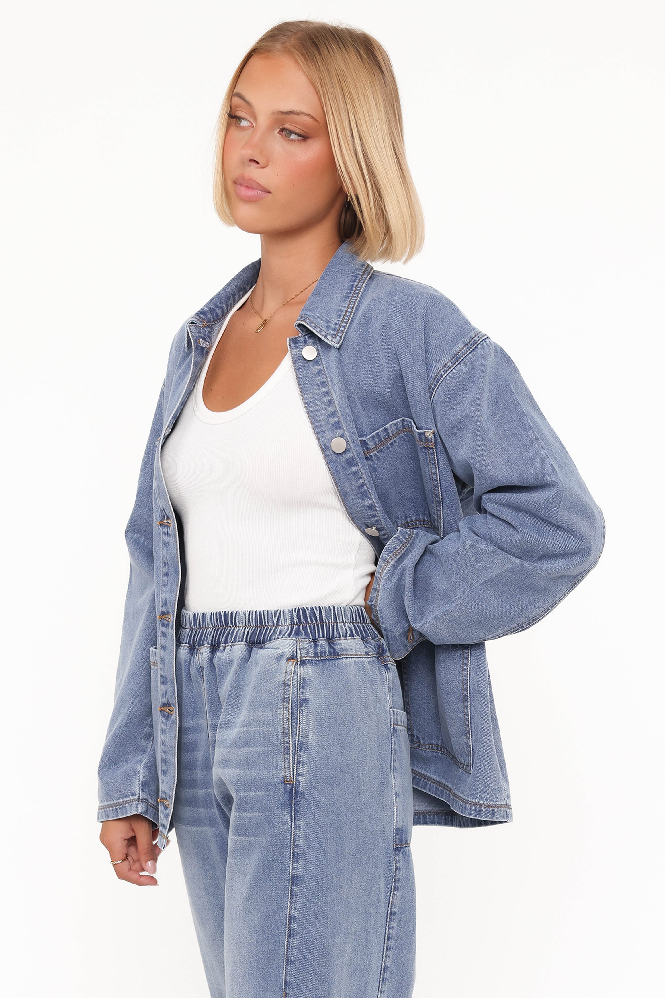 OUTERWEAR Remy Denim Utility Jacket - Medium Wash