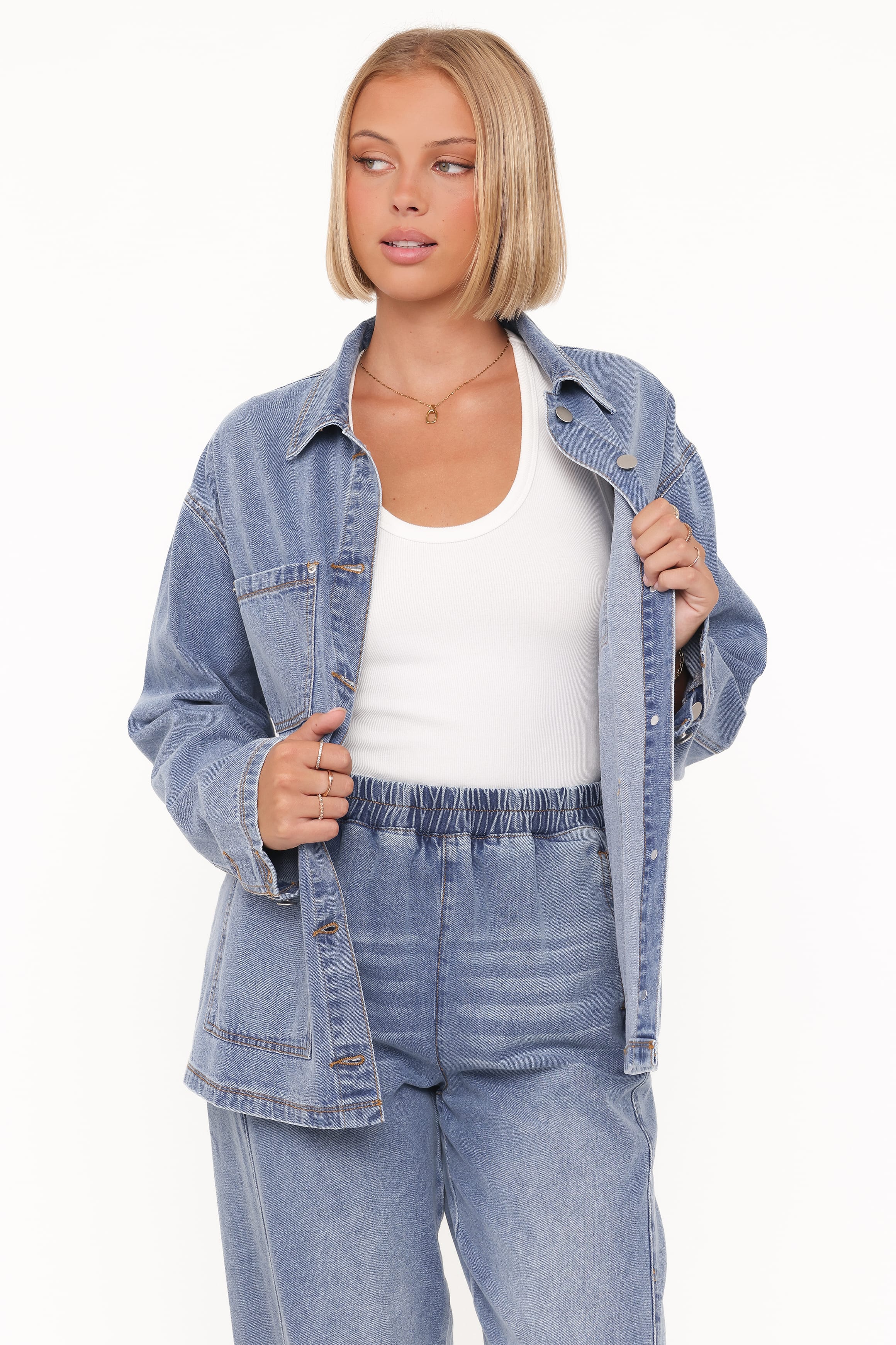 OUTERWEAR Remy Denim Utility Jacket - Medium Wash