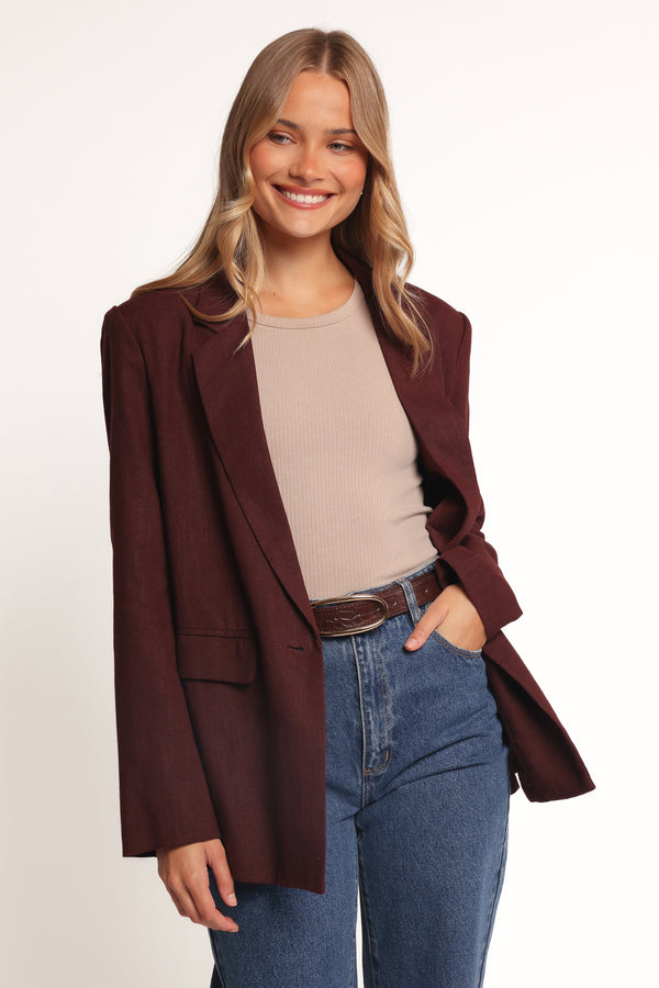 OUTERWEAR Rhodes Oversized Blazer - Espresso