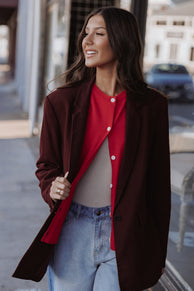 OUTERWEAR Rhodes Oversized Blazer - Espresso