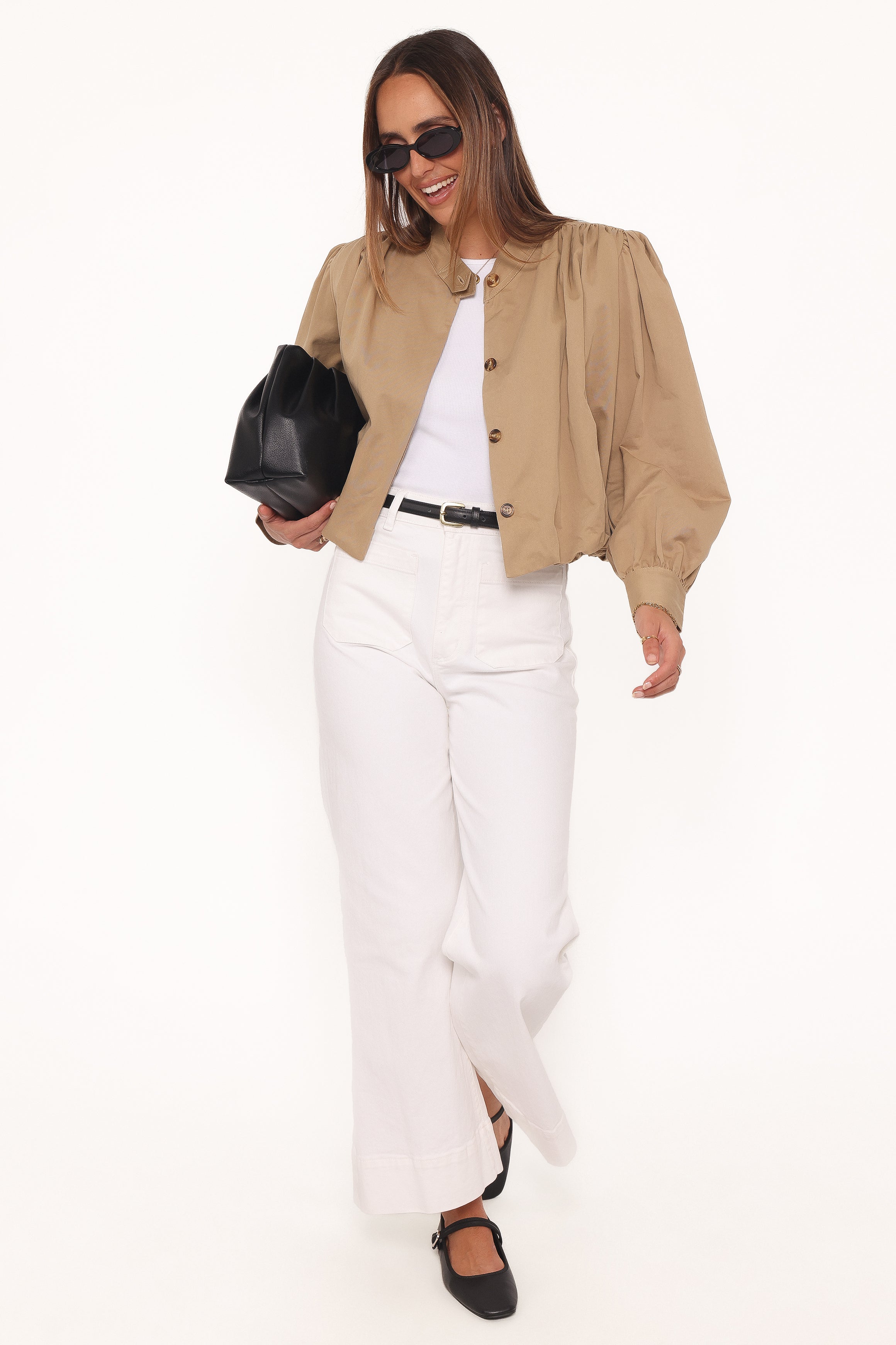 OUTERWEAR Rory Bubble Hem Jacket - Khaki