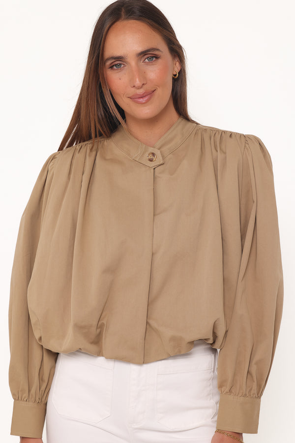 OUTERWEAR Rory Bubble Hem Jacket - Khaki