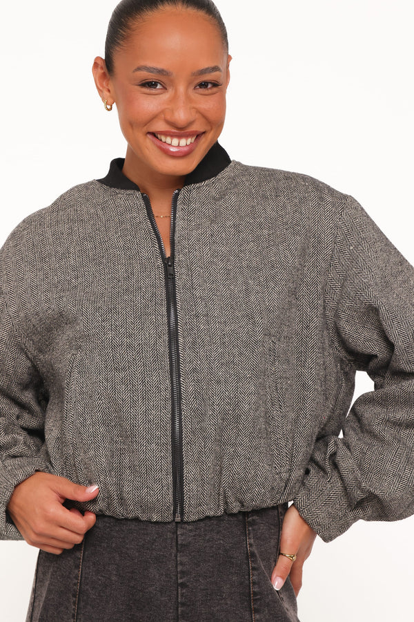 OUTERWEAR Sandy Bomber Jacket - Black